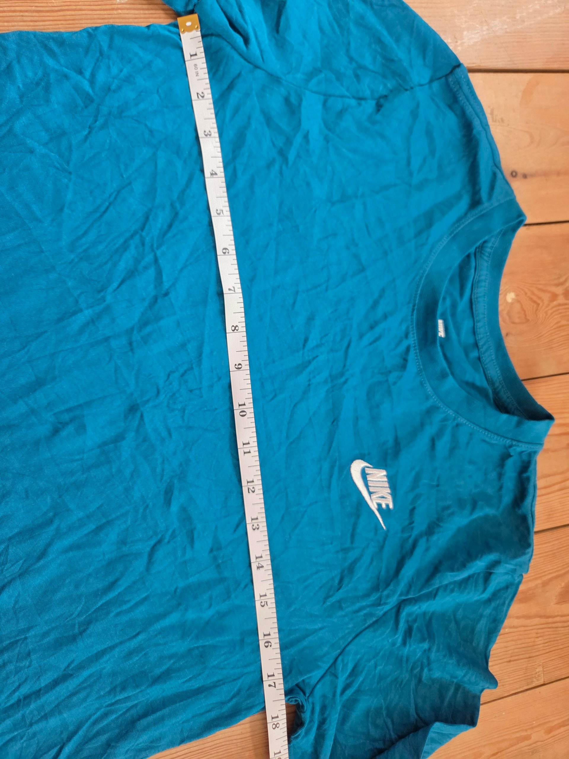 Nike Sportswear Club Women’s Teal Blue Long Sleeve T-Shirt Size S image 4