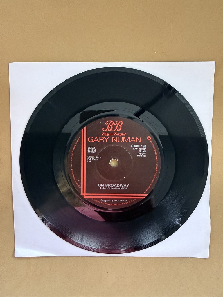 Gary Numan Vinyl 7" Single Remember I Was Vapour / On Broadway image 2