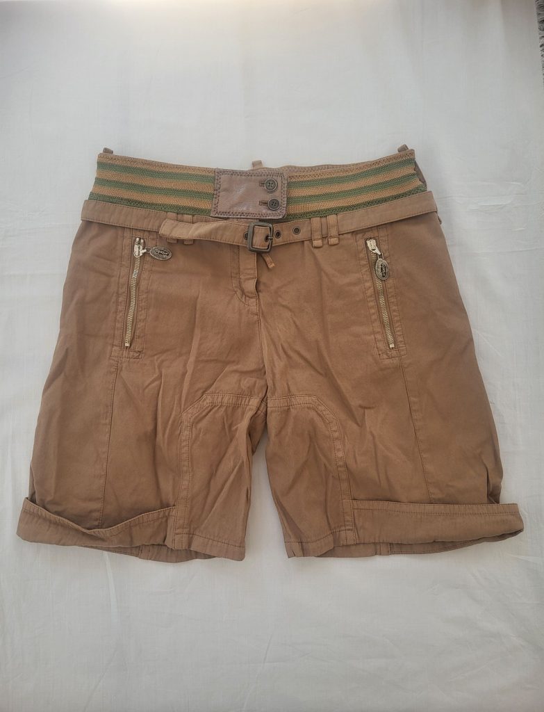 Pinko Women Brown Cotton Shorts Bermuda Size IT 44