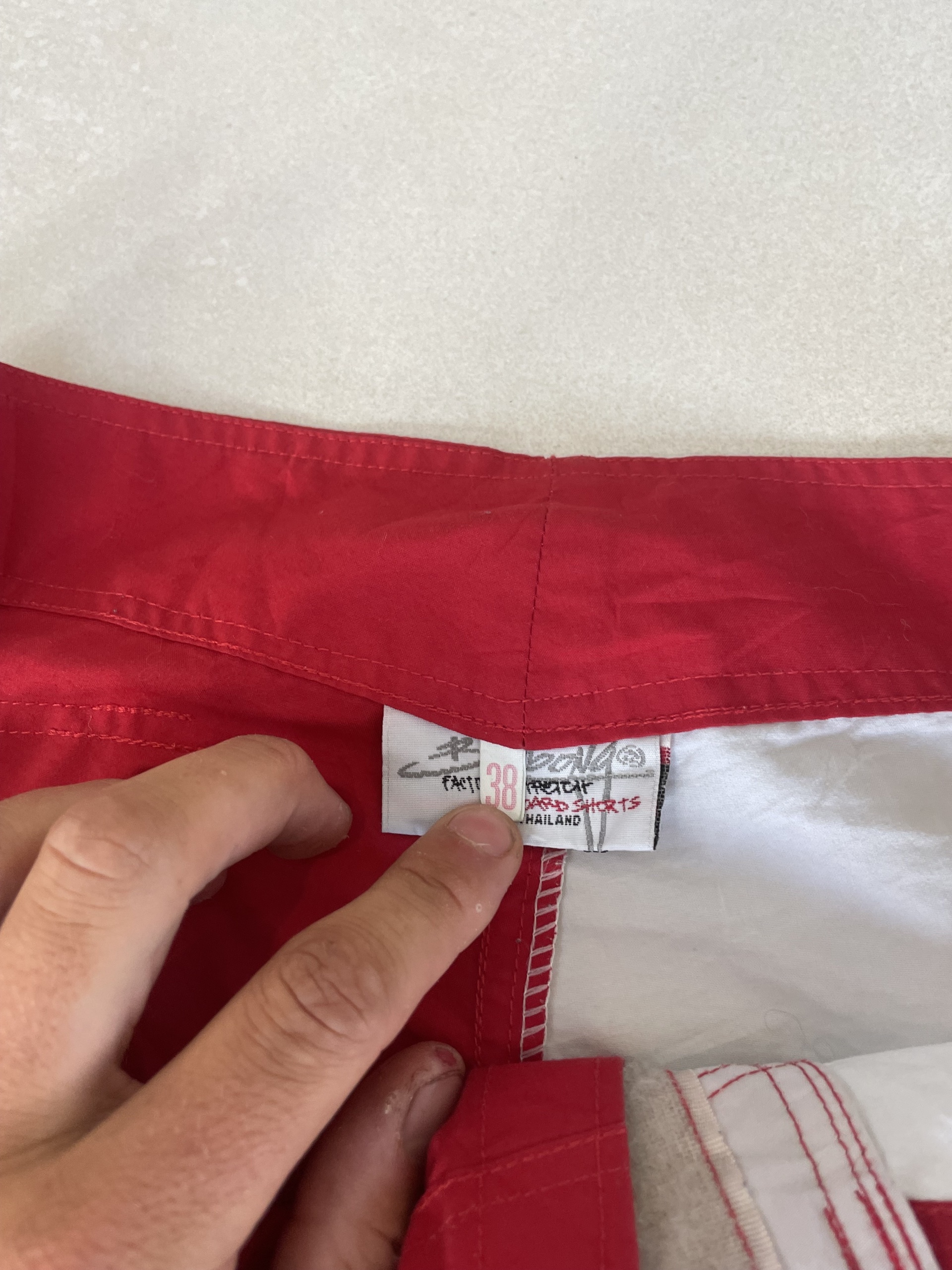 Red & White Animal Board Shorts Size 38 image 4