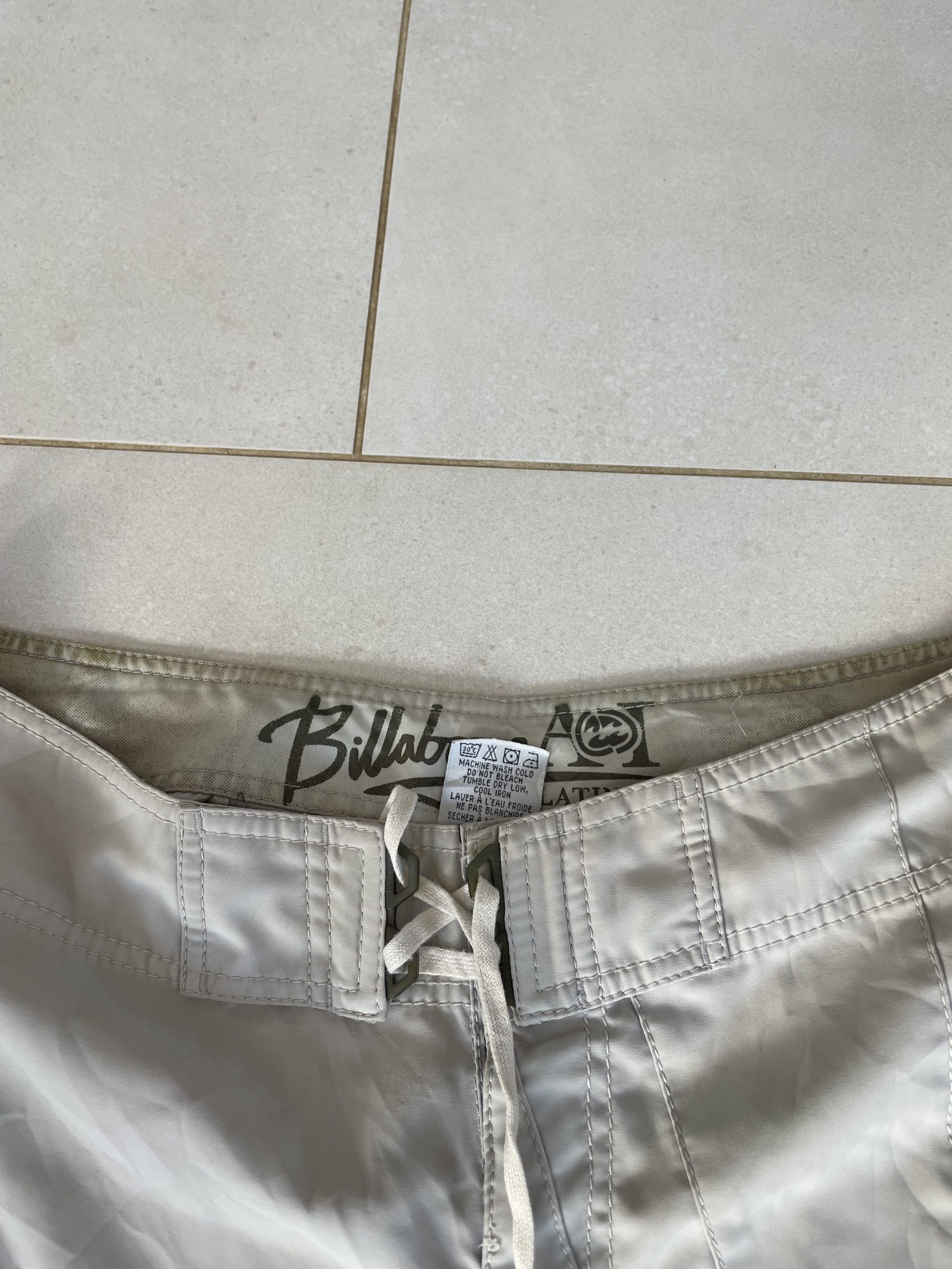 Andy Irons Billabong Platinum Beige Cargo Boardshorts Size 38 image 4
