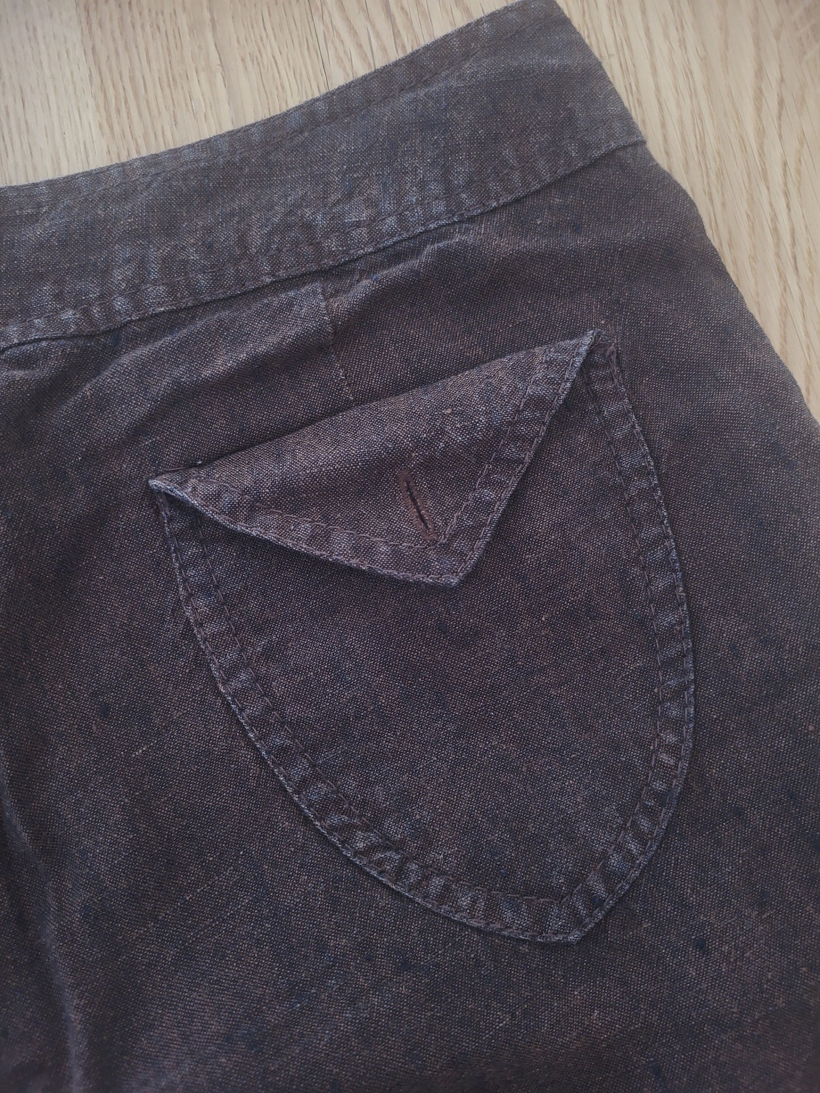 MORE & MORE Women Brown Cargo Linen Trousers Size US 12 image 5