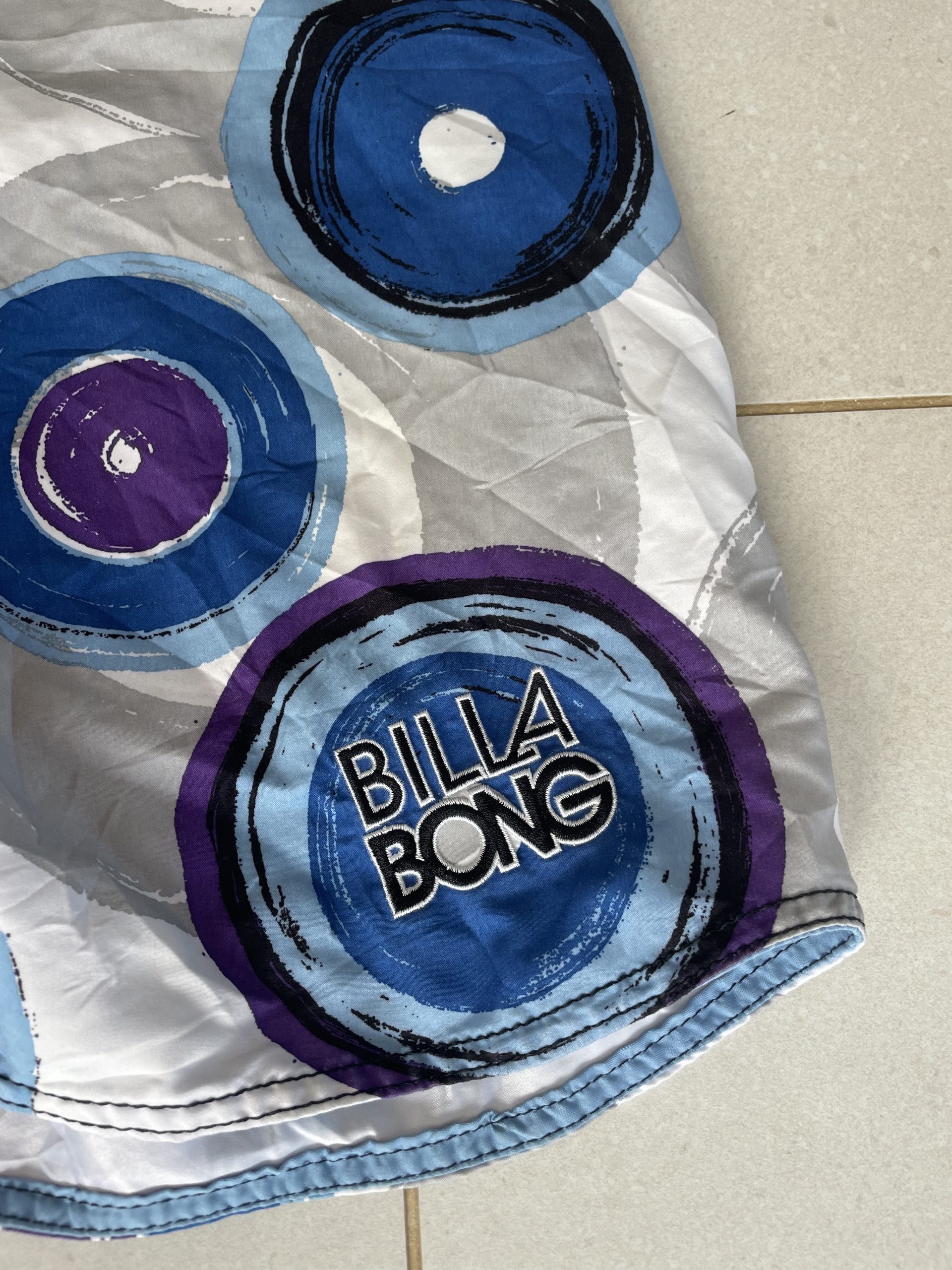 Billabong Men's Blue & Purple Printed Swim Shorts Size 34 image 2