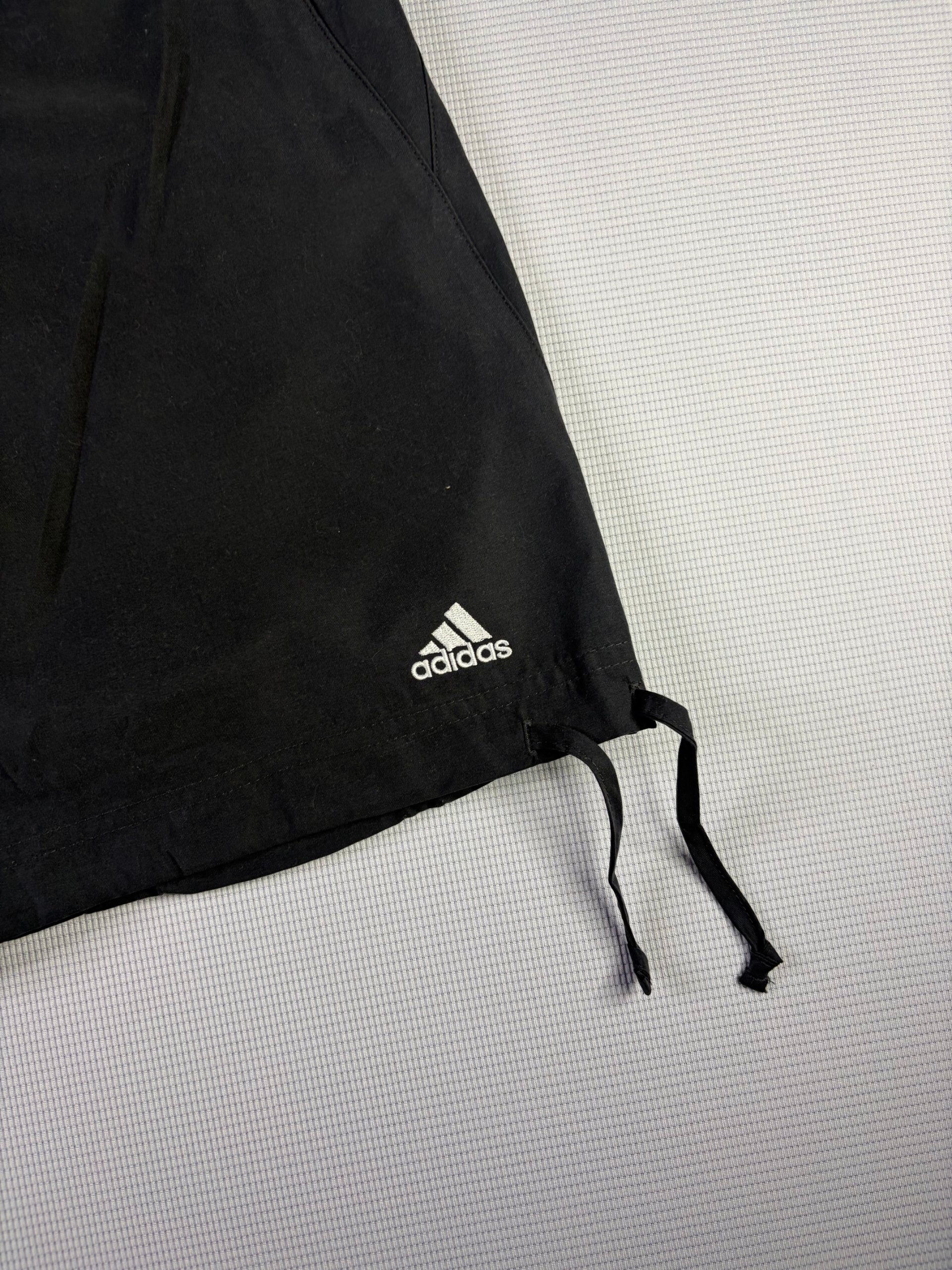 Adidas Swim Shorts Black Women's Size UK14 Cream Waist Drawcord Hem image 2