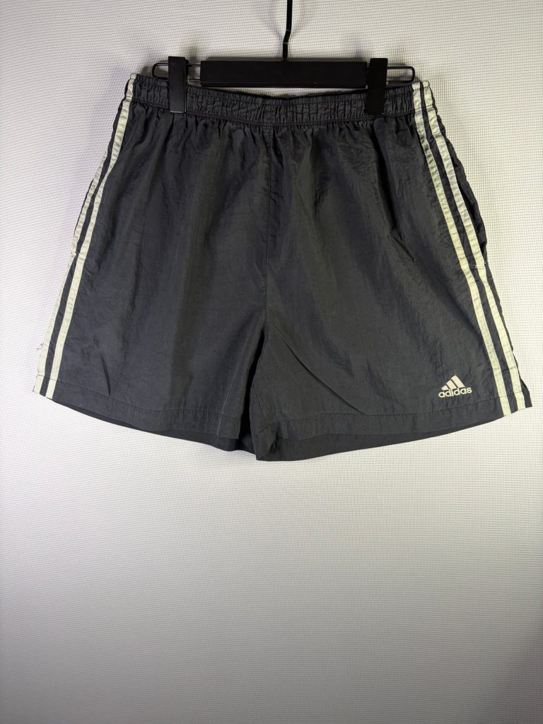 Adidas Classic Swim Shorts Black Size L 3-Stripe Nylon