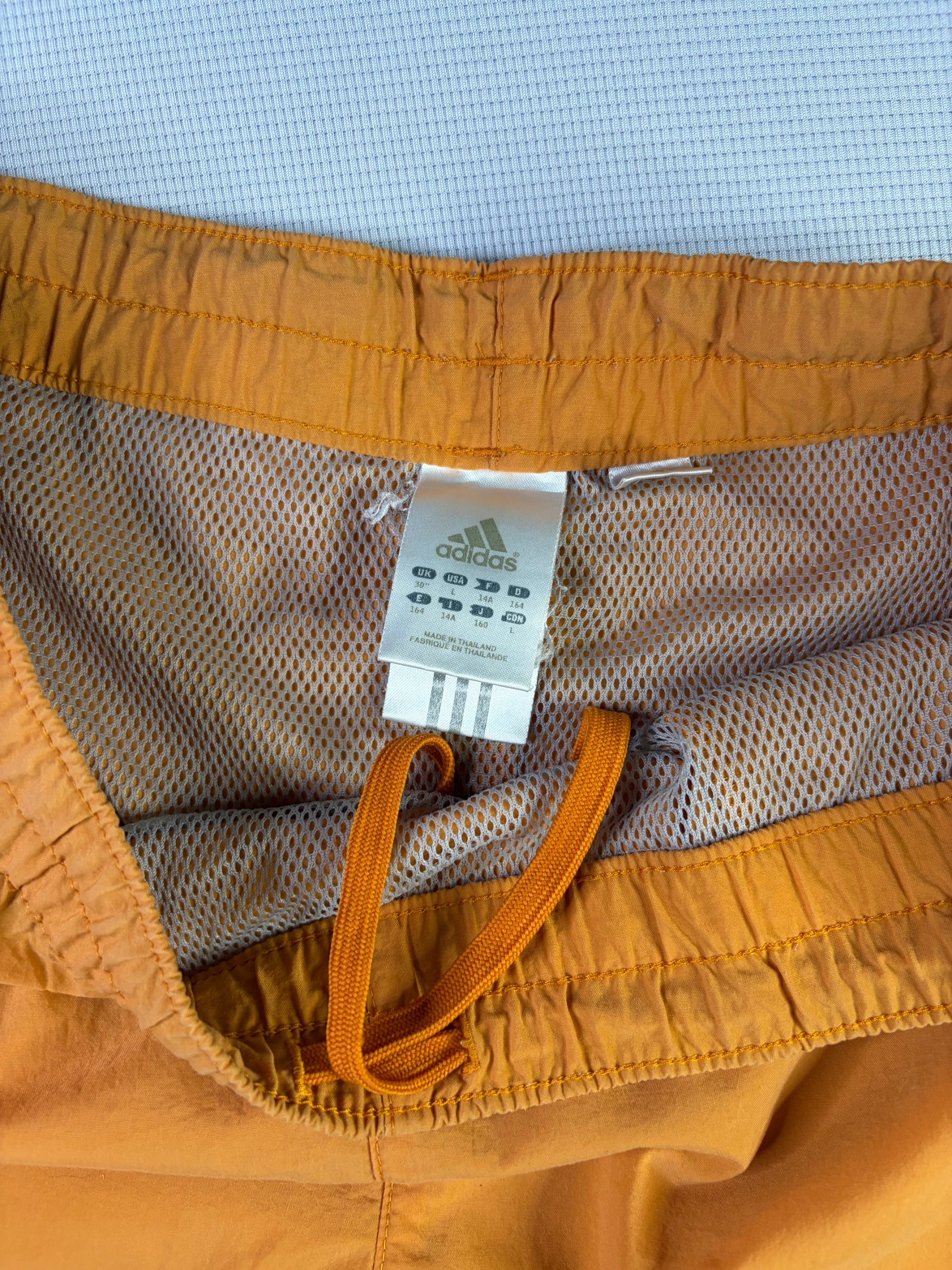 Adidas Classic Swim Shorts Orange Size L Mesh Lined Holiday image 4
