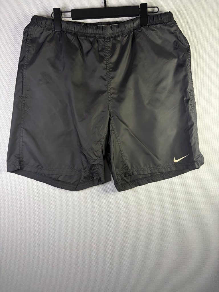 Nike Swim Shorts Black Size M Vintage Nylon Swoosh