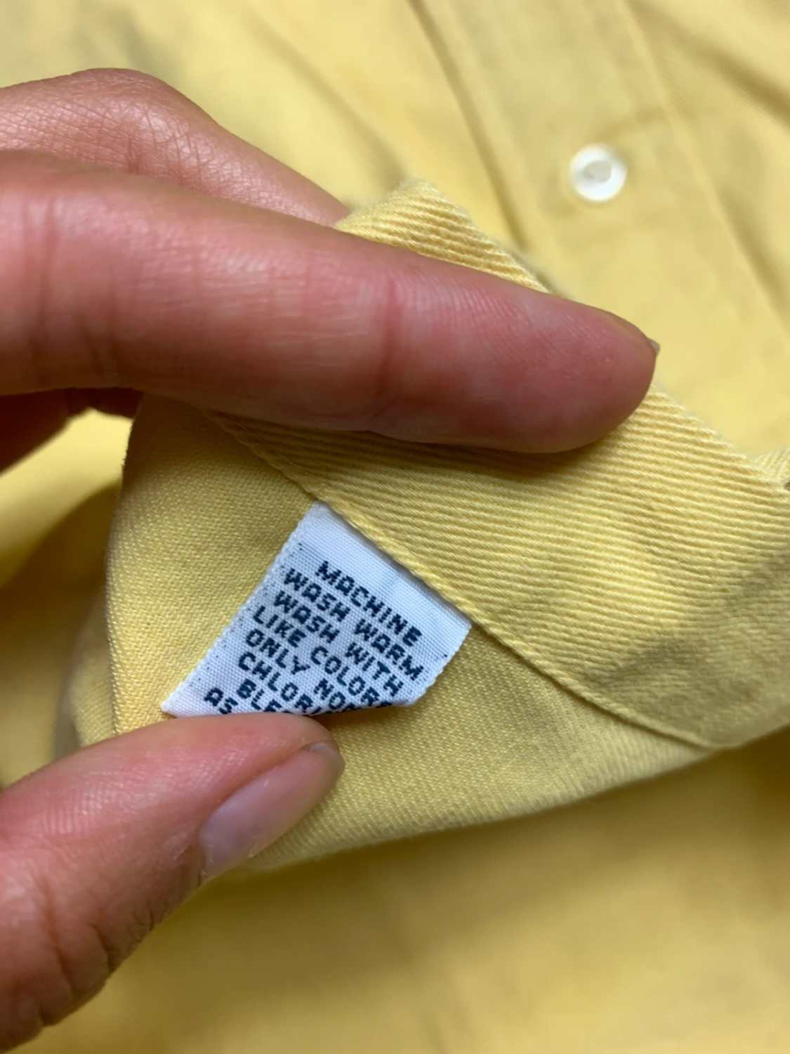 Ralph Lauren Blake Jaune Chemise Homme 100% Coton Manches Longues - taille Large image 6