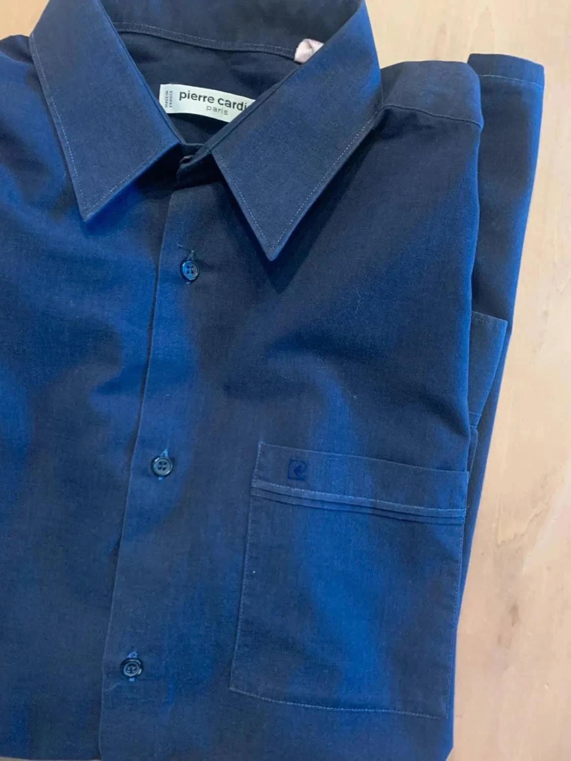 Pierre Cardin Paris Chemise Bleue Homme Manches Longues - taille 39 image 9