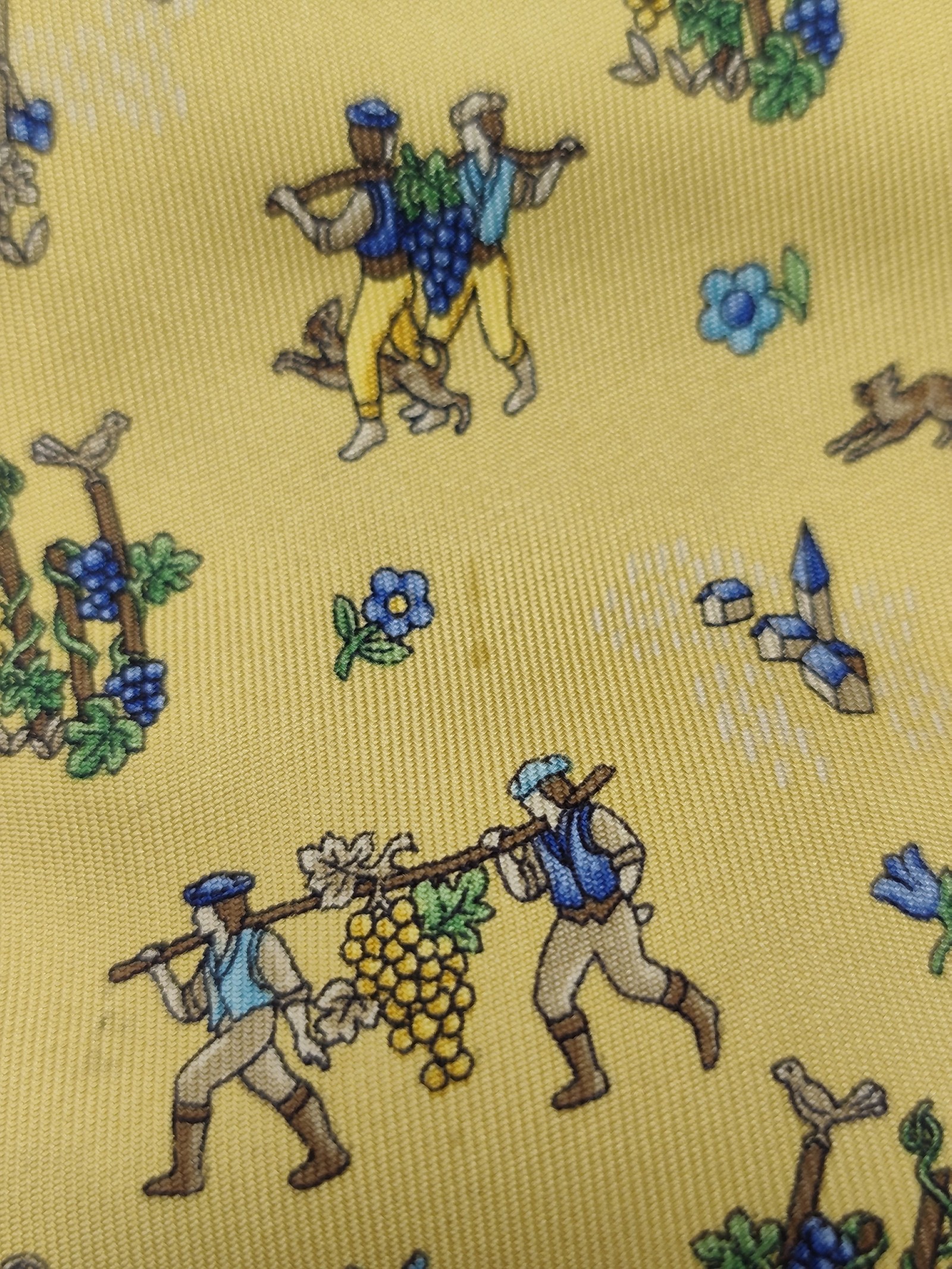 Salvatore Ferragamo Yellow Silk Print Tie Men's image 6