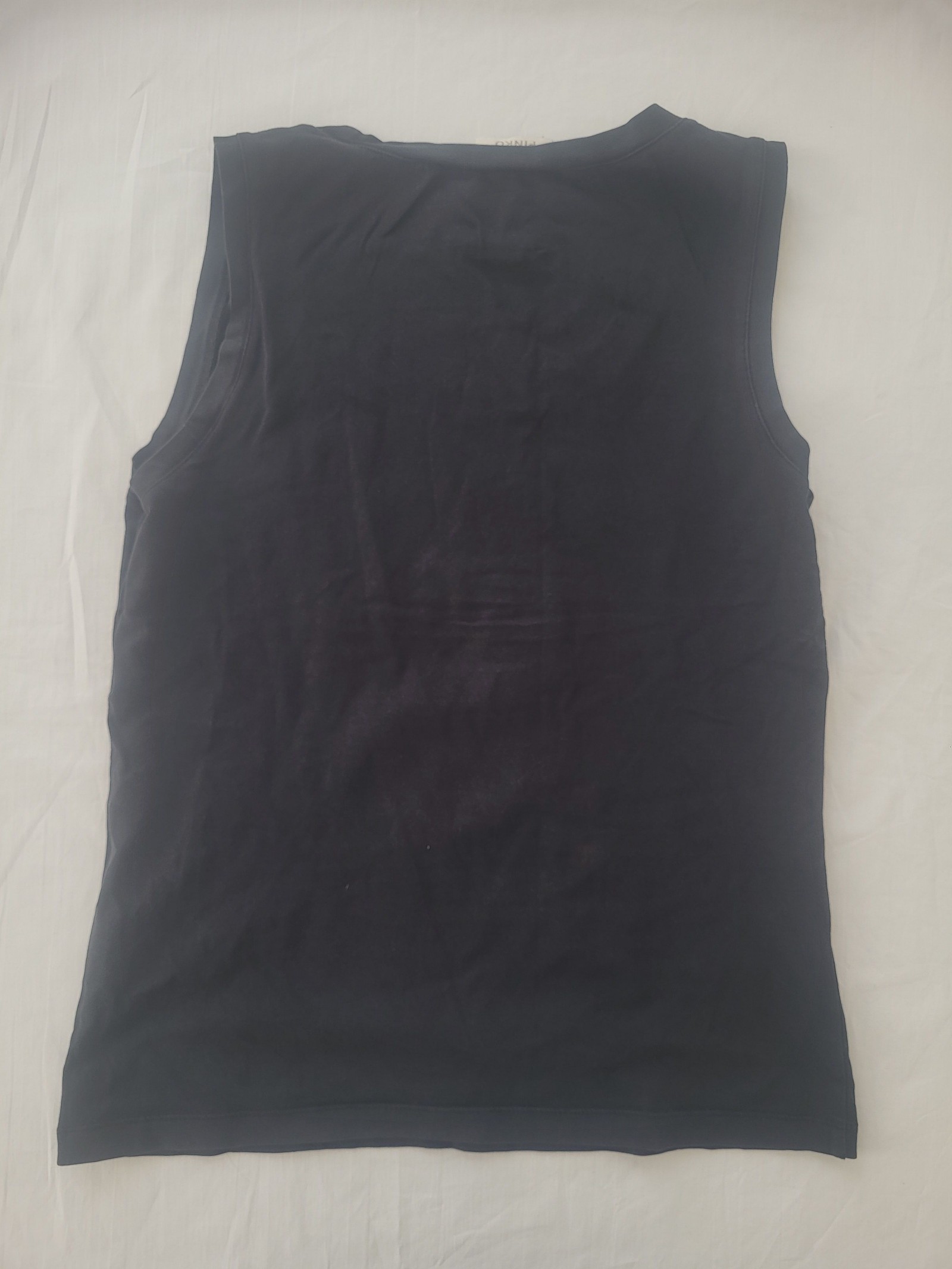 Pinko Women Black Cotton Blend Sleeveless Top Size Large image 5