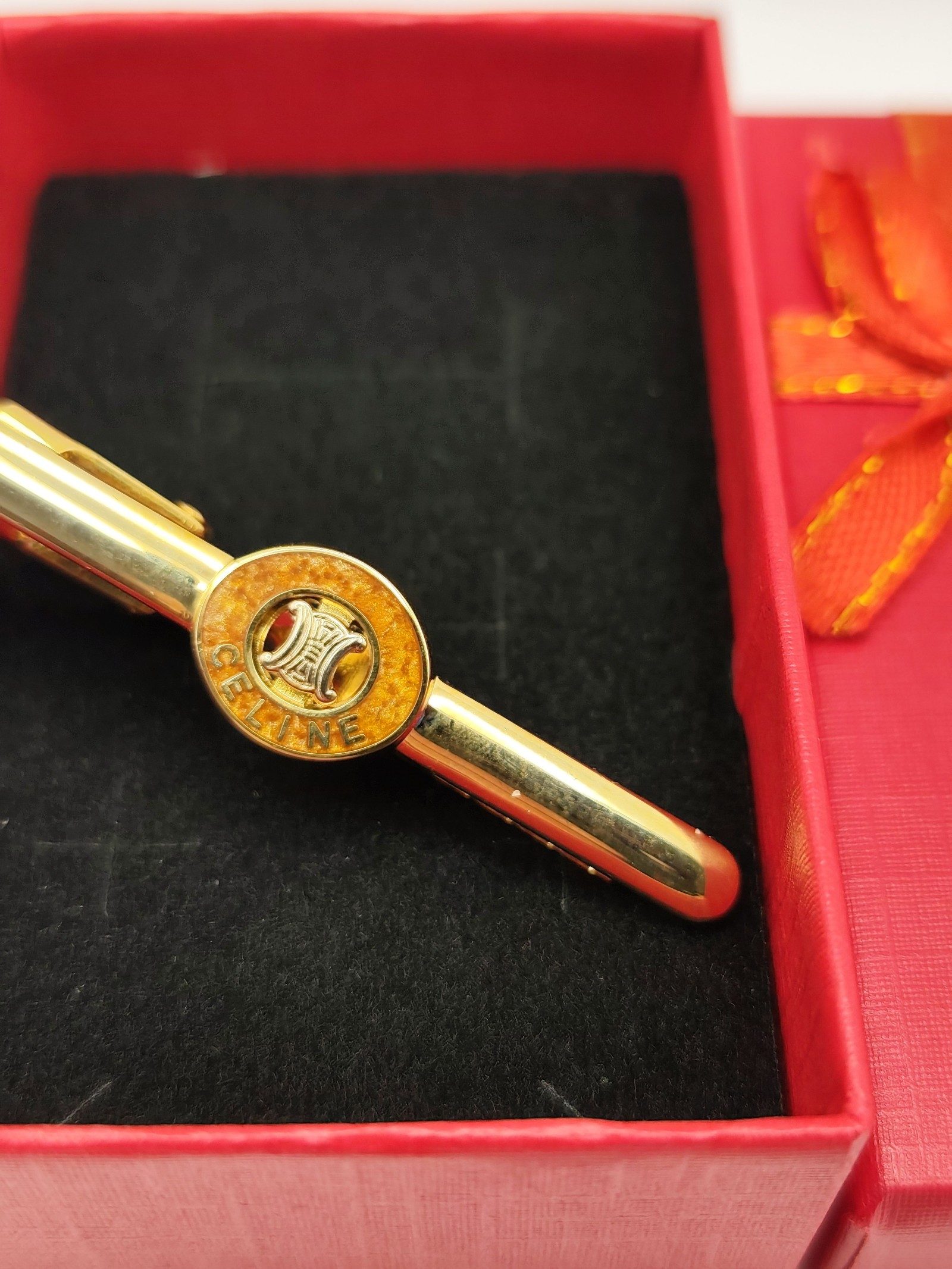 Celine Gold Tone Logo Tie Clip Men Other image 2