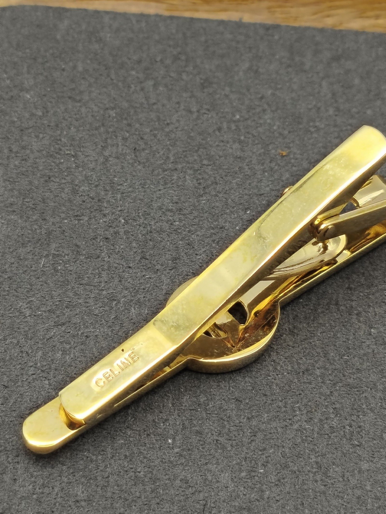 Celine Gold Tone Logo Tie Clip Men Other image 6