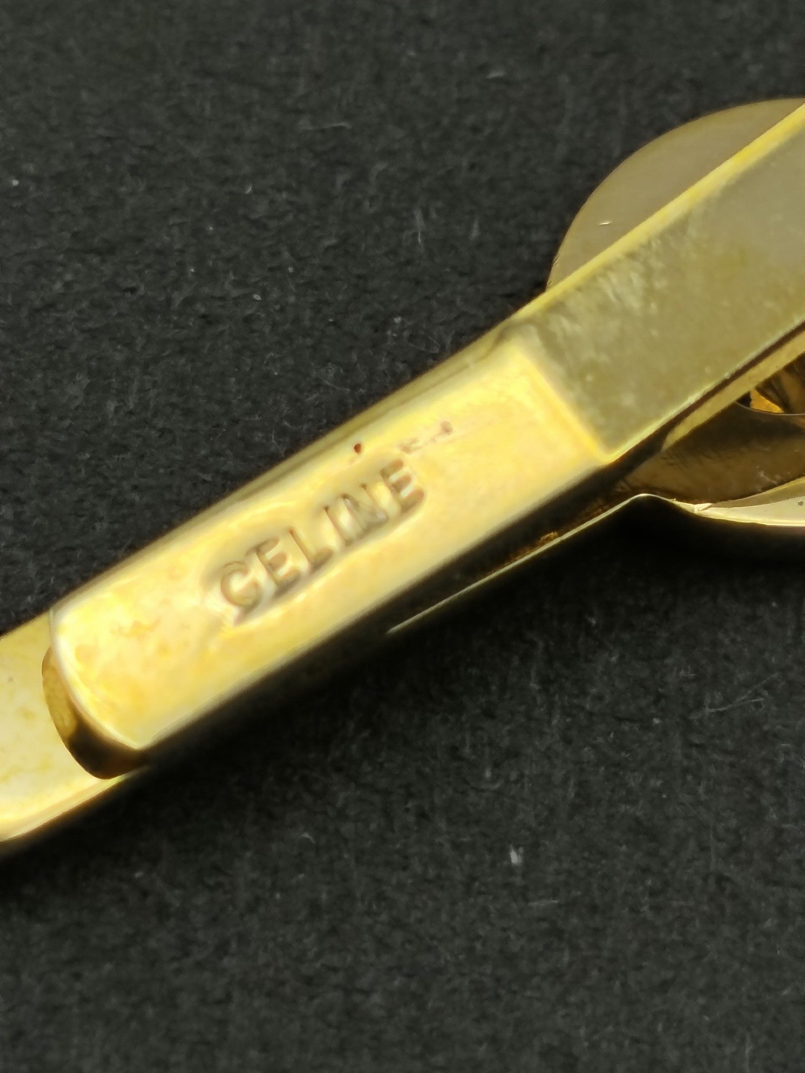 Celine Gold Tone Logo Tie Clip Men Other image 7