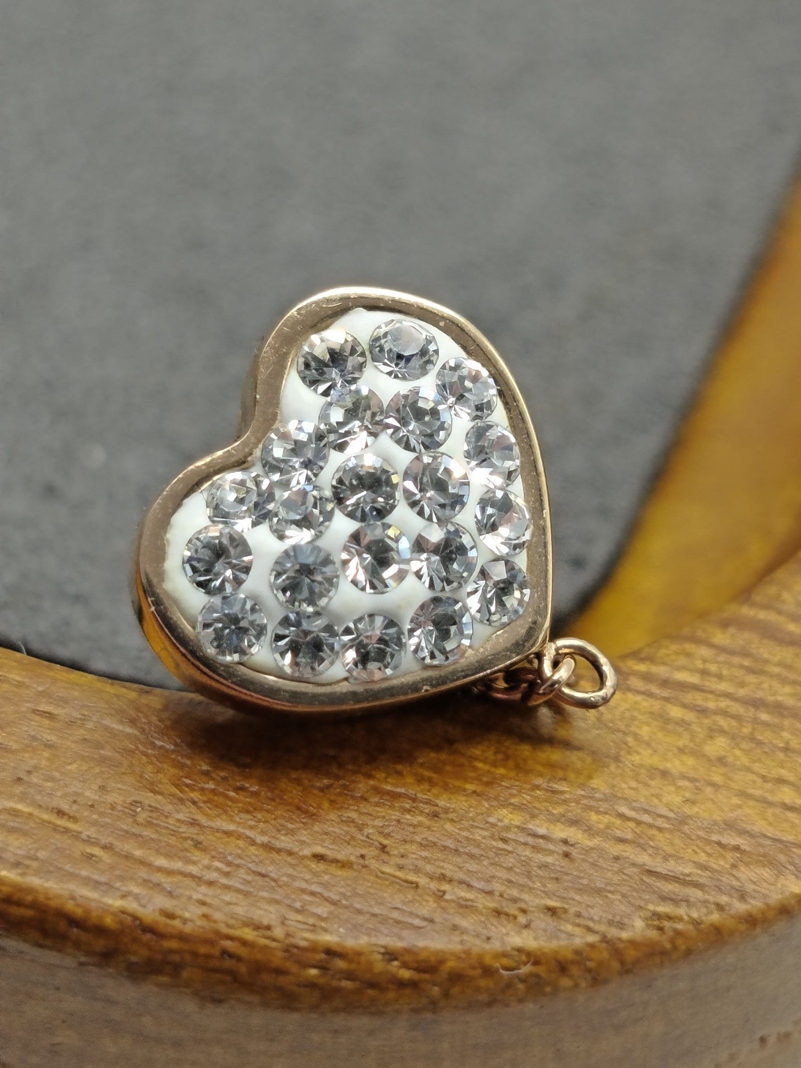 Folli Follie Rose Gold tone Crystal Heart Stud Earrings image 3