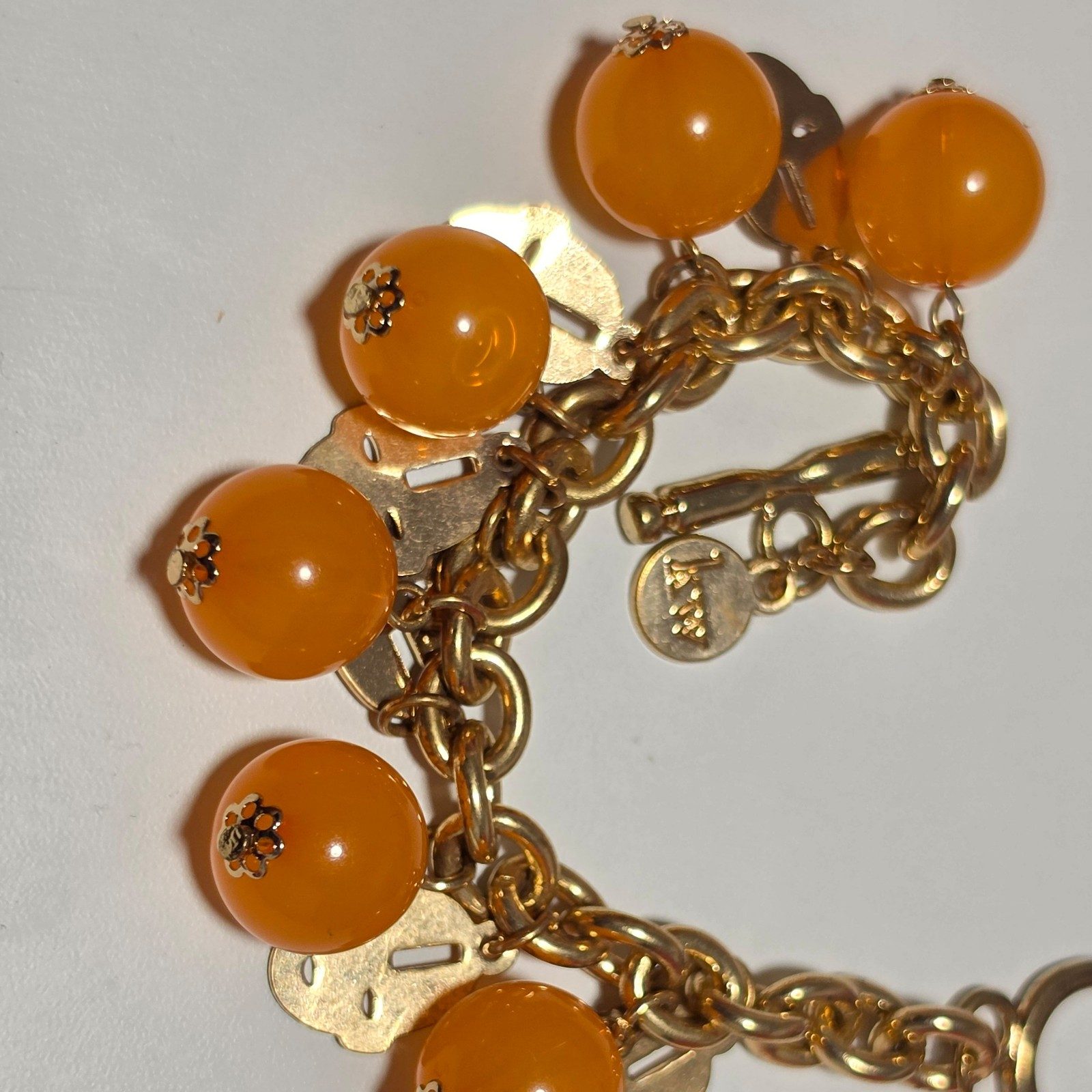 Karen walker Orange Beaded Charm Bracelet.b4 image 3