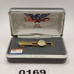 Swank Gold Tone Tie Clip with Coin Design Other