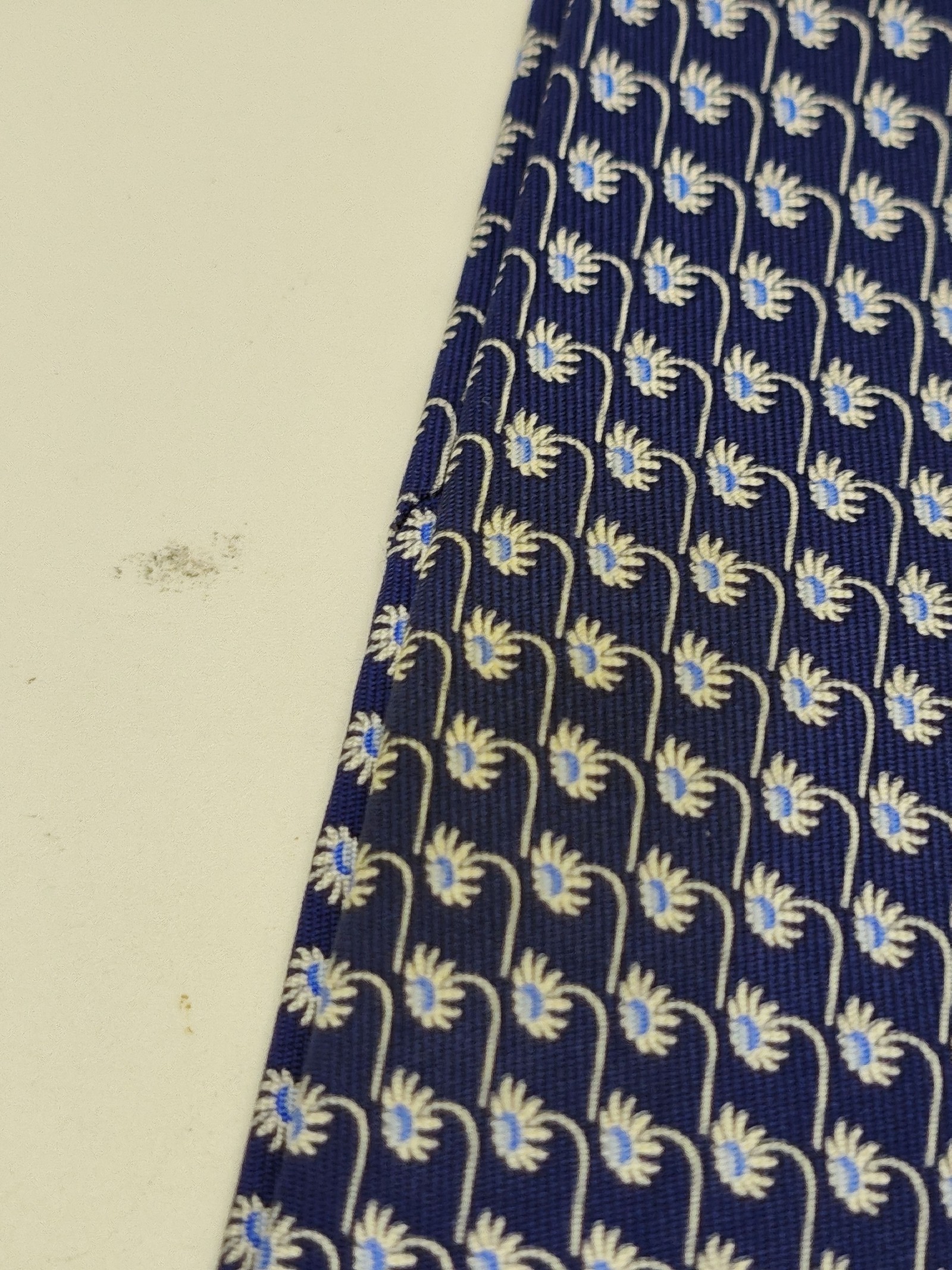 Salvatore Ferragamo Blue Patterned Silk Tie Men image 6