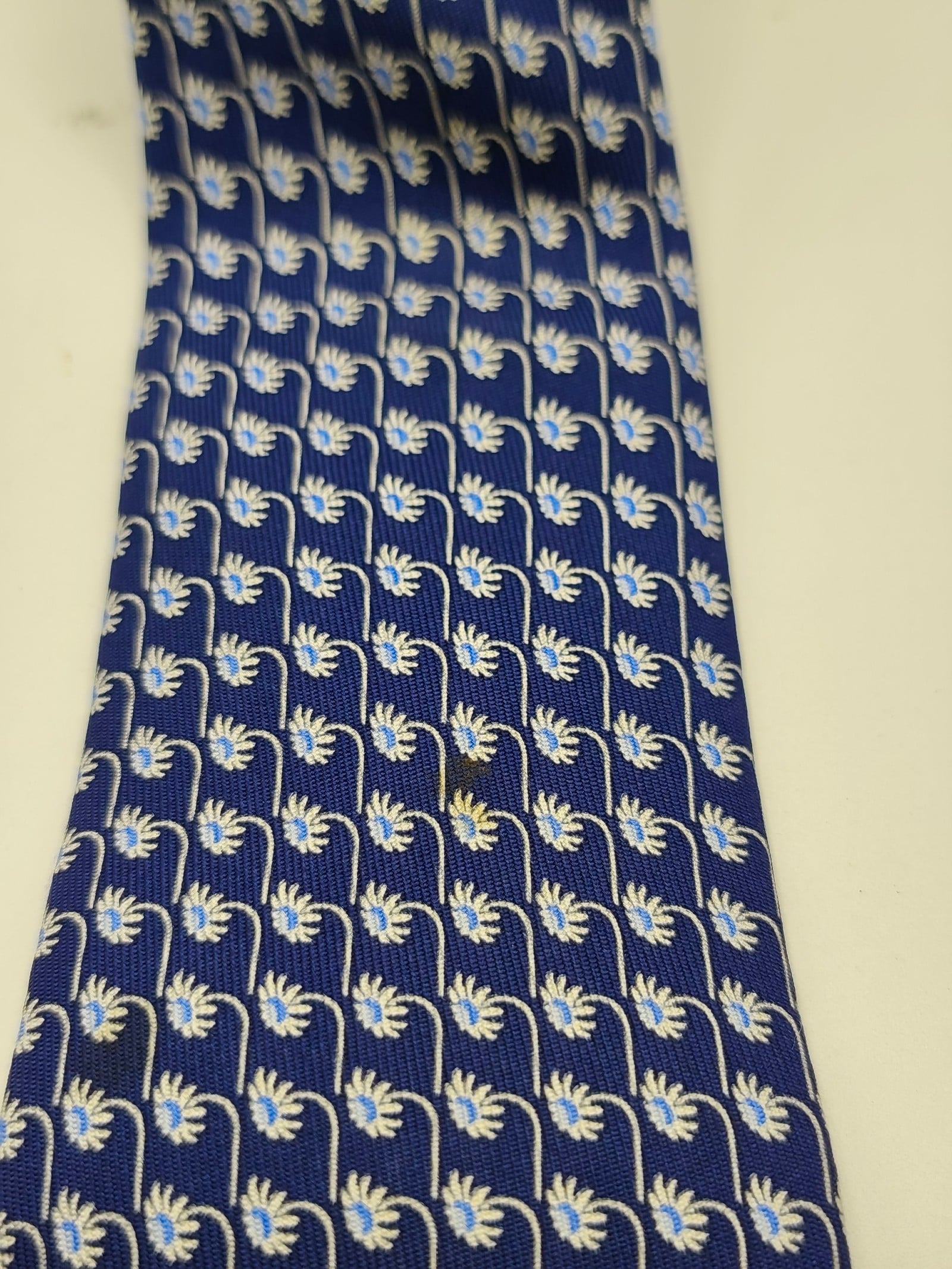 Salvatore Ferragamo Blue Patterned Silk Tie Men image 7