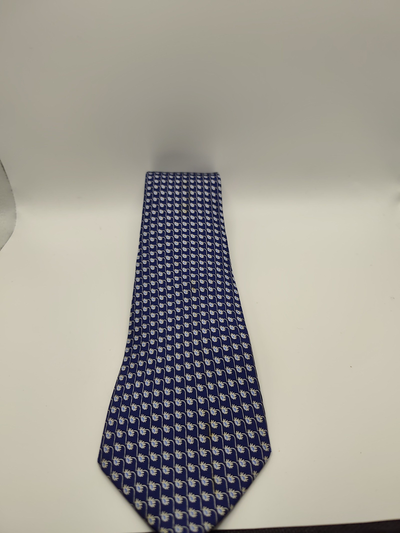 Salvatore Ferragamo Blue Patterned Silk Tie Men image 9
