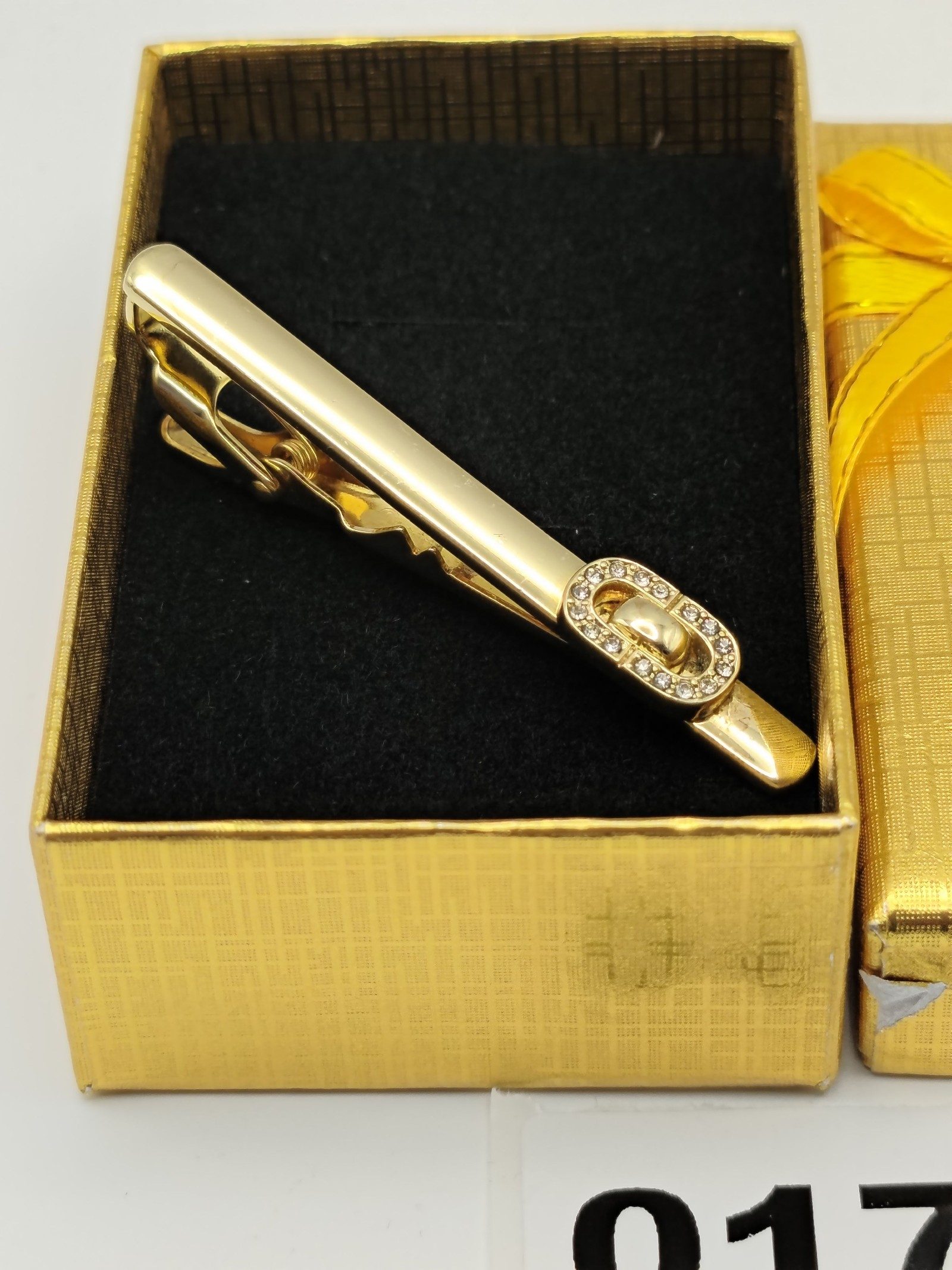 Christian Dior Gold Rhinestone Tie Clip Men Other image 2