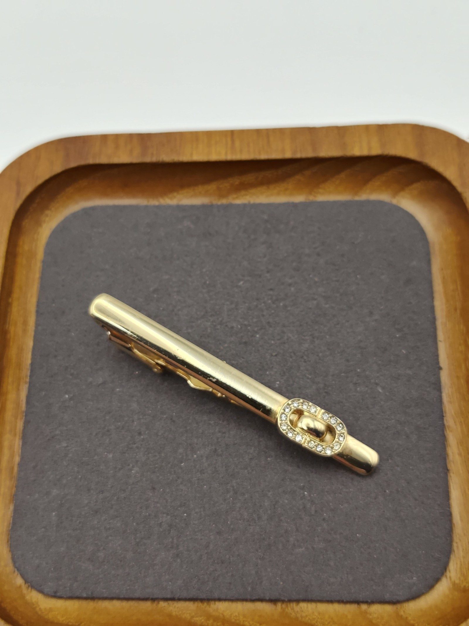 Christian Dior Gold Rhinestone Tie Clip Men Other image 3