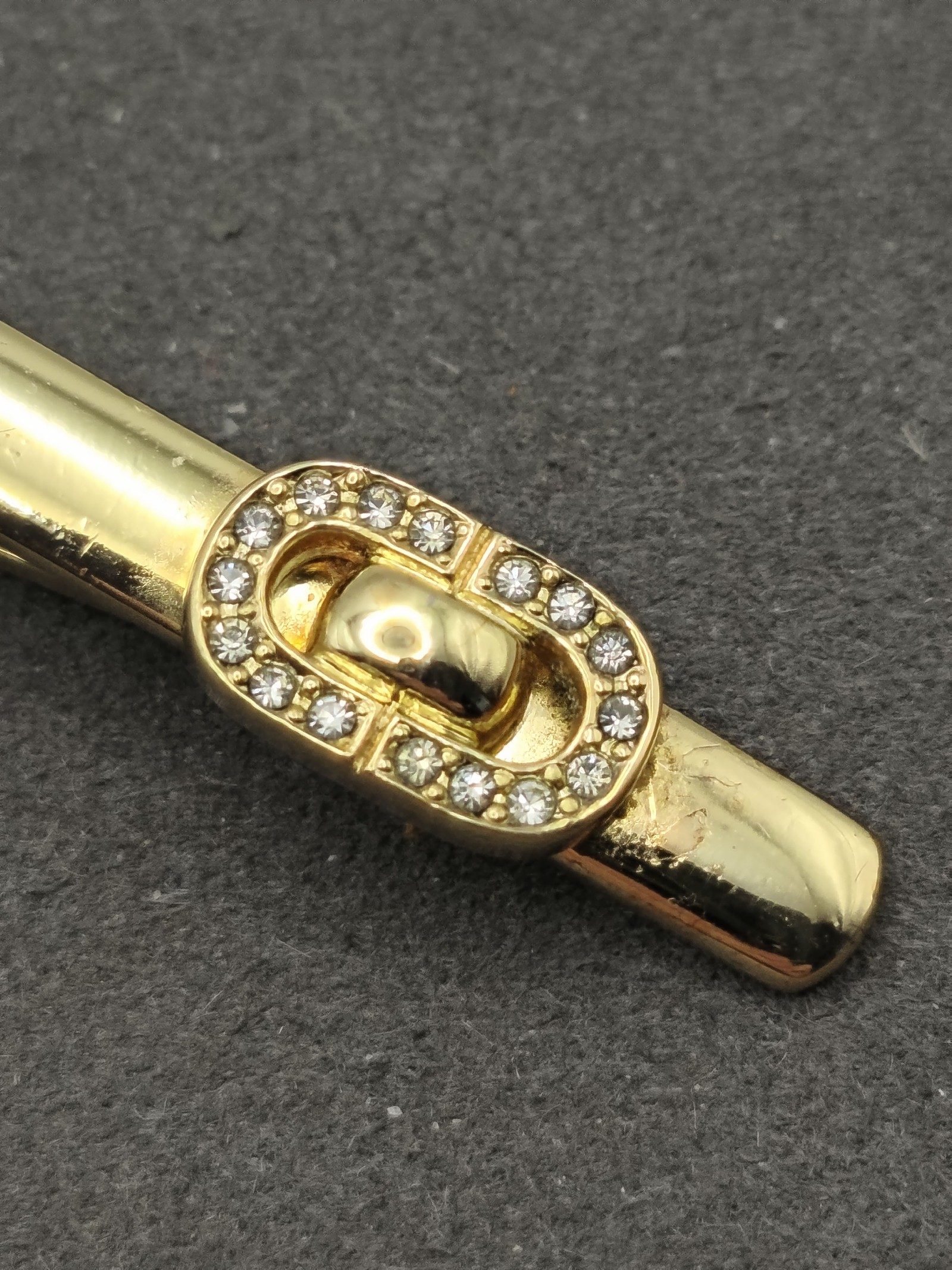 Christian Dior Gold Rhinestone Tie Clip Men Other image 4