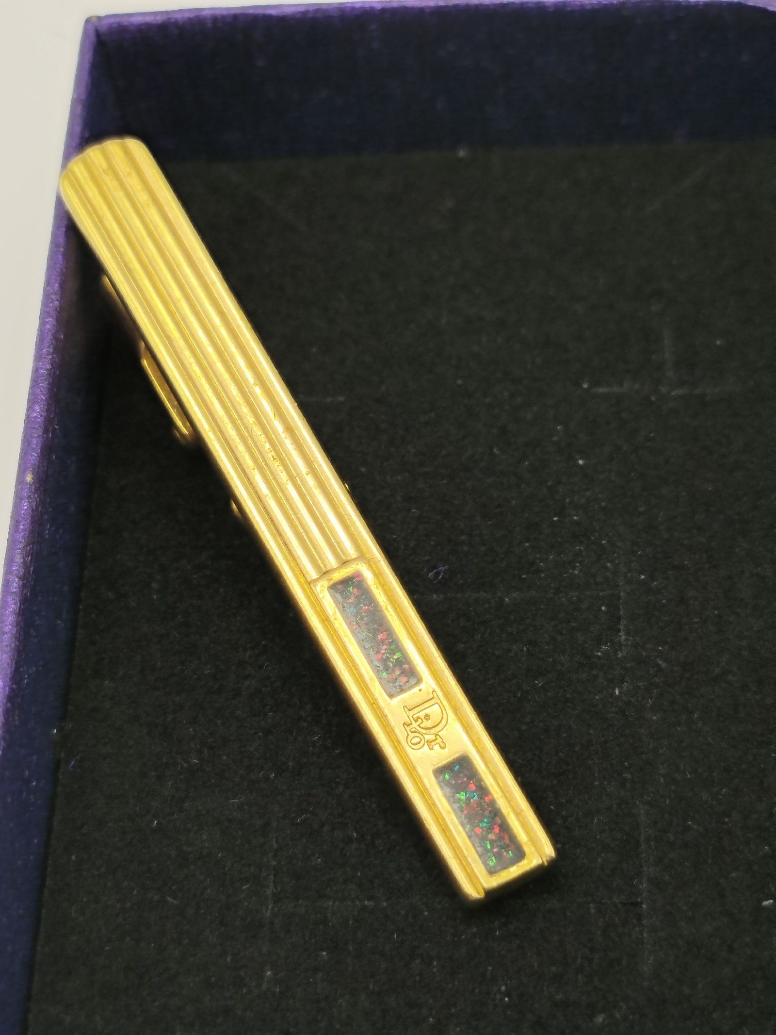 Dior Gold-tone & Multicolor Tie Clip Men's image 2
