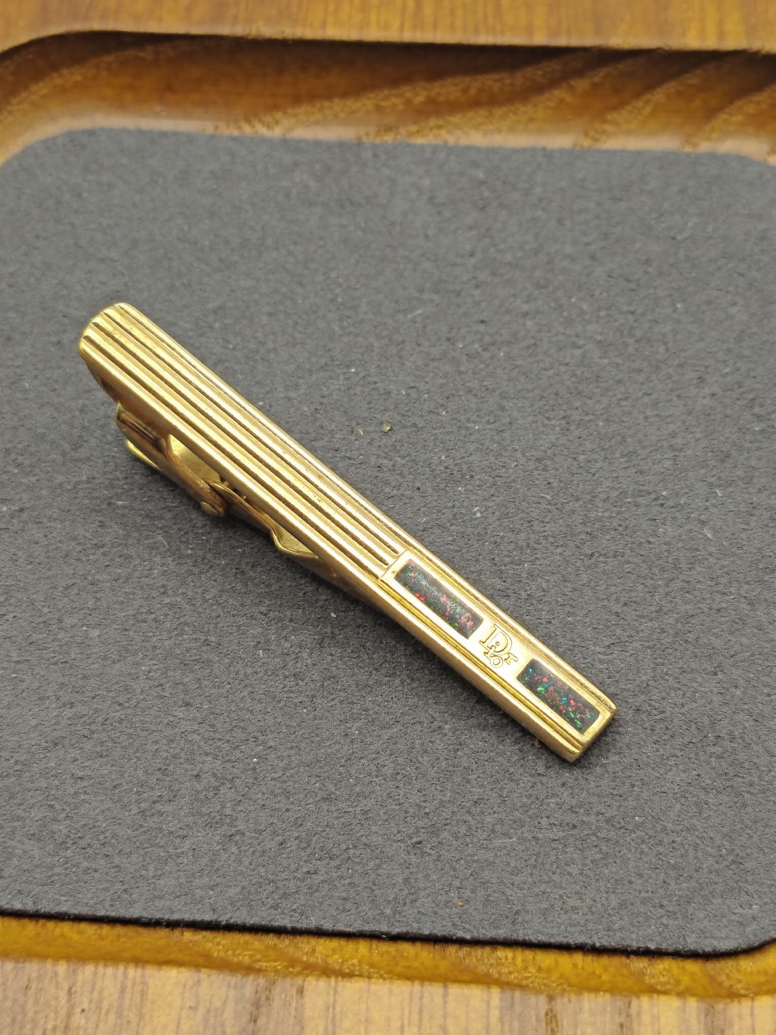 Dior Gold-tone & Multicolor Tie Clip Men's image 3