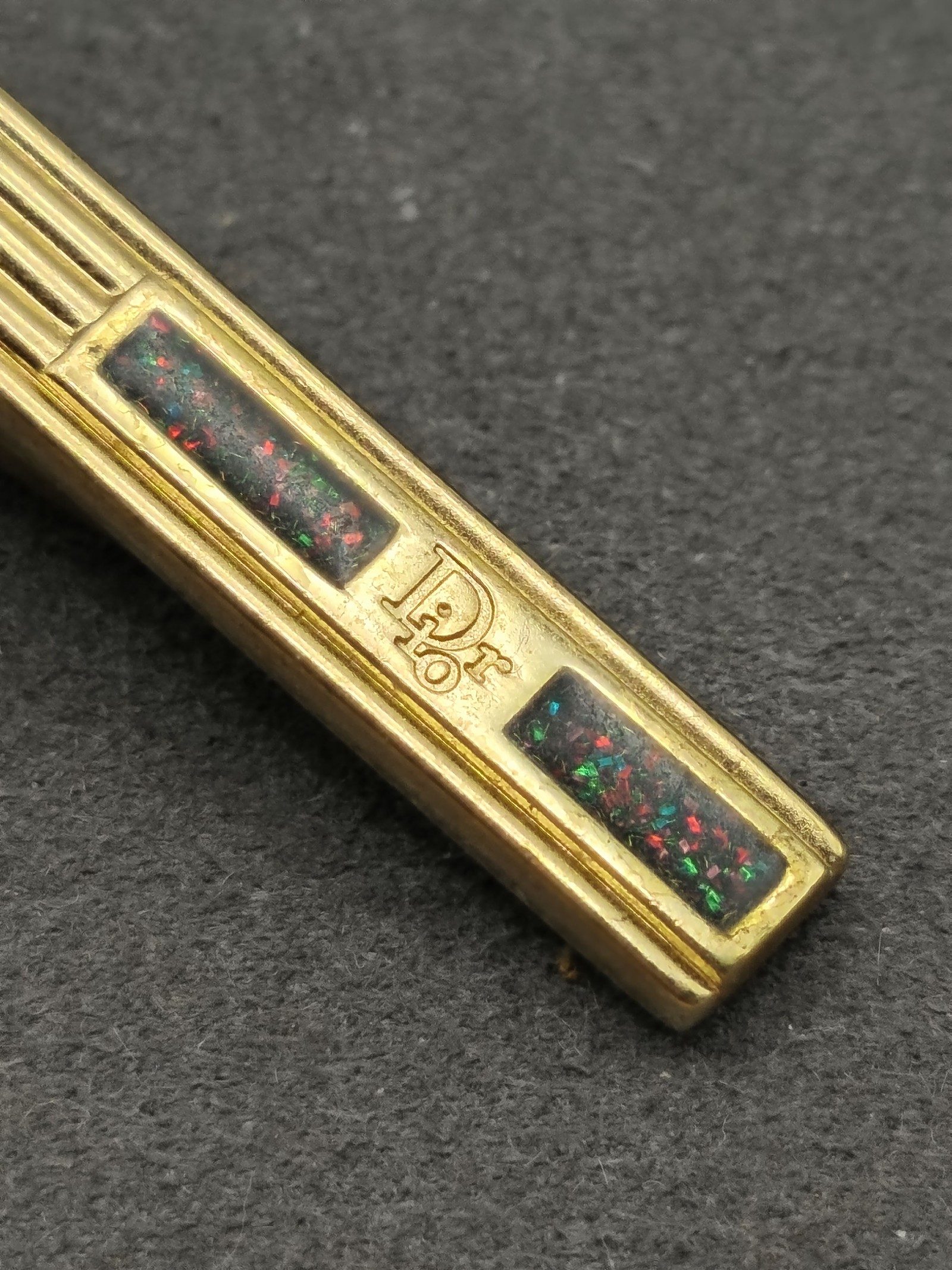 Dior Gold-tone & Multicolor Tie Clip Men's image 4