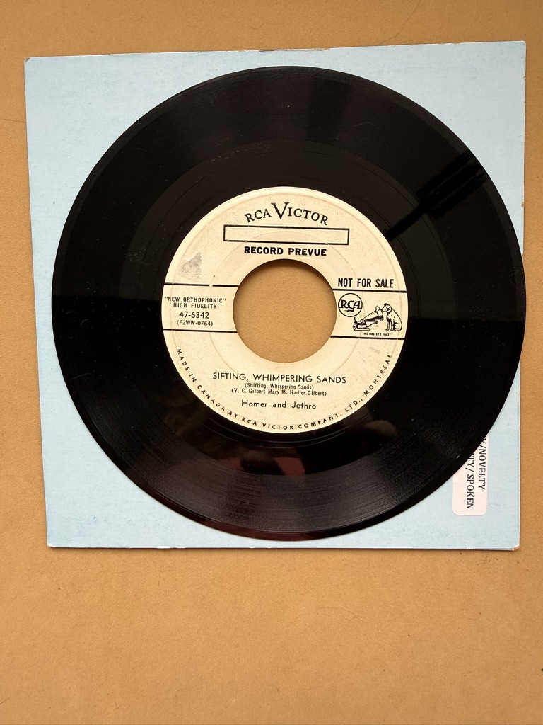 Homer and Jethro RCA Victor 7" Vinyl Record 45RPM They laid him in the ground Shifting Whimpering Sands Prevue image 2