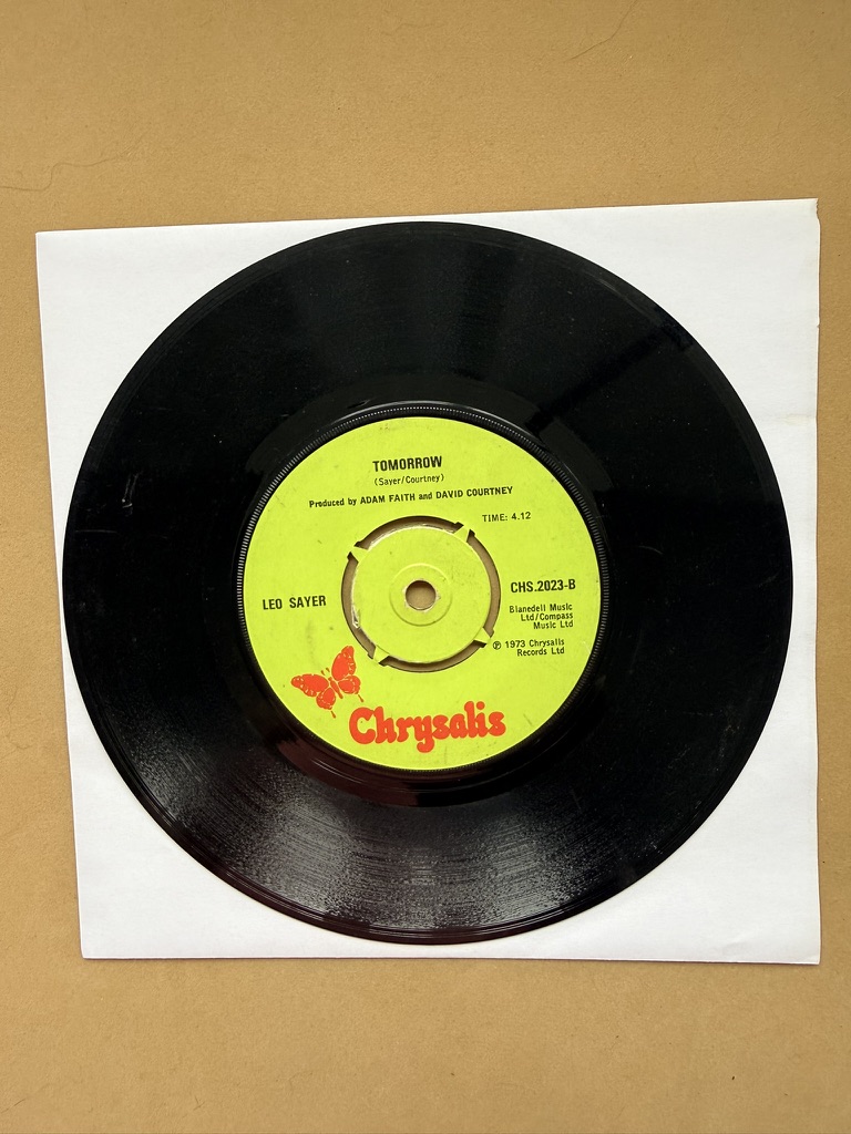 Leo Sayer The Show Must Go On & Tomorrow Vinyl Single 45RPM 7" record image 2