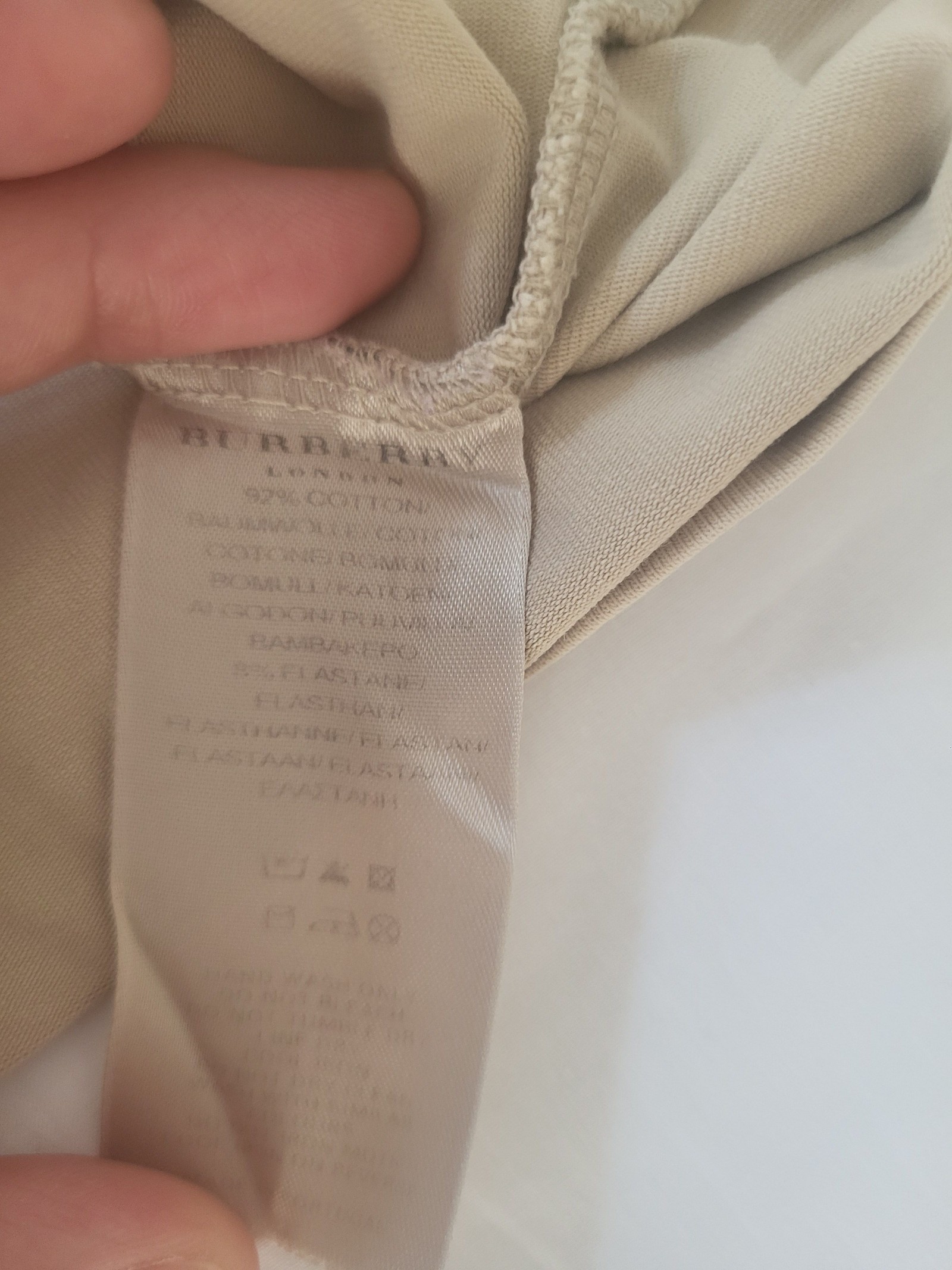Burberry Women Beige Cotton Blend T-Shirt Size M image 4