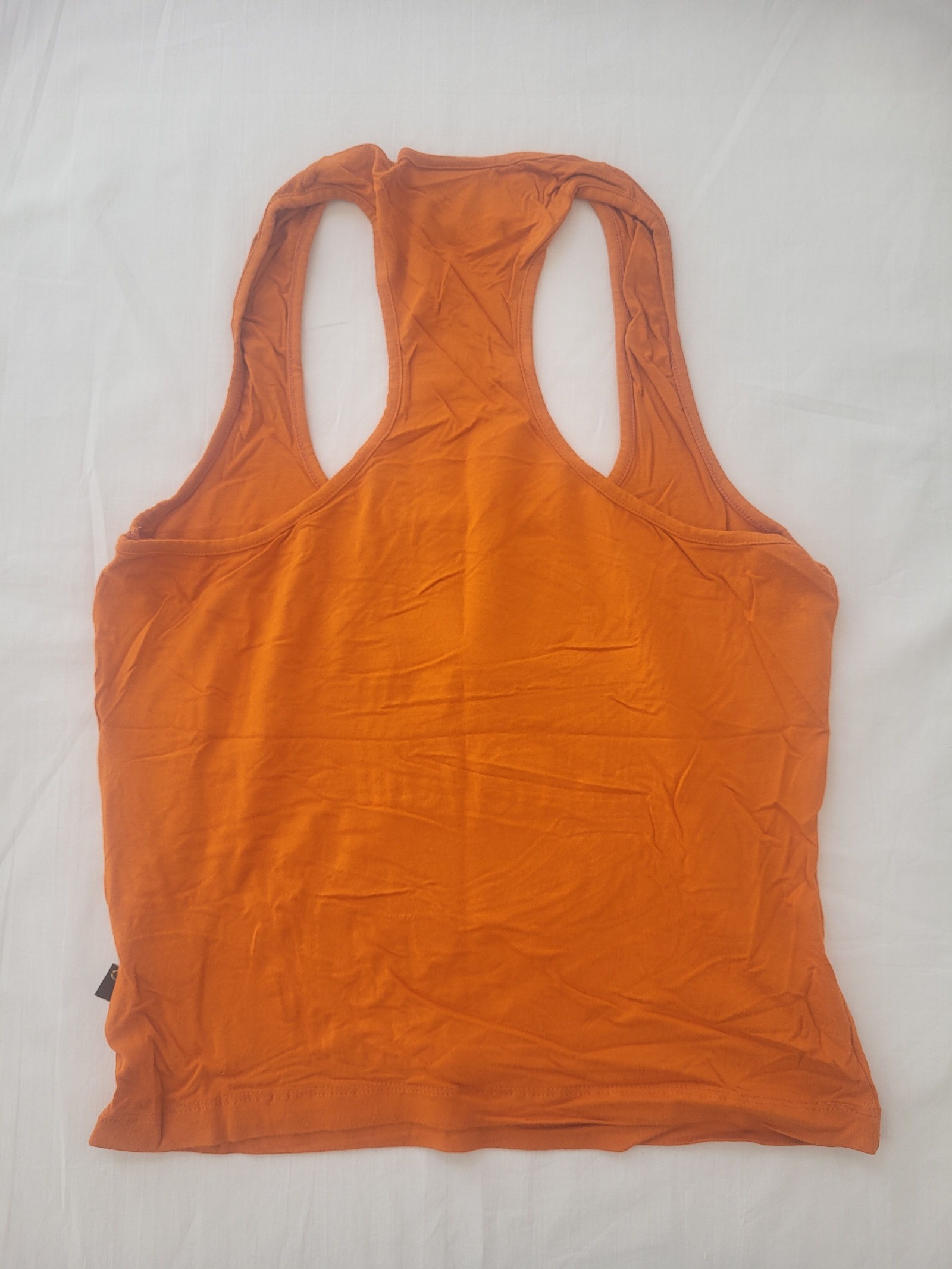 Roberto Cavalli Women Orange Racerback Tank Top Small