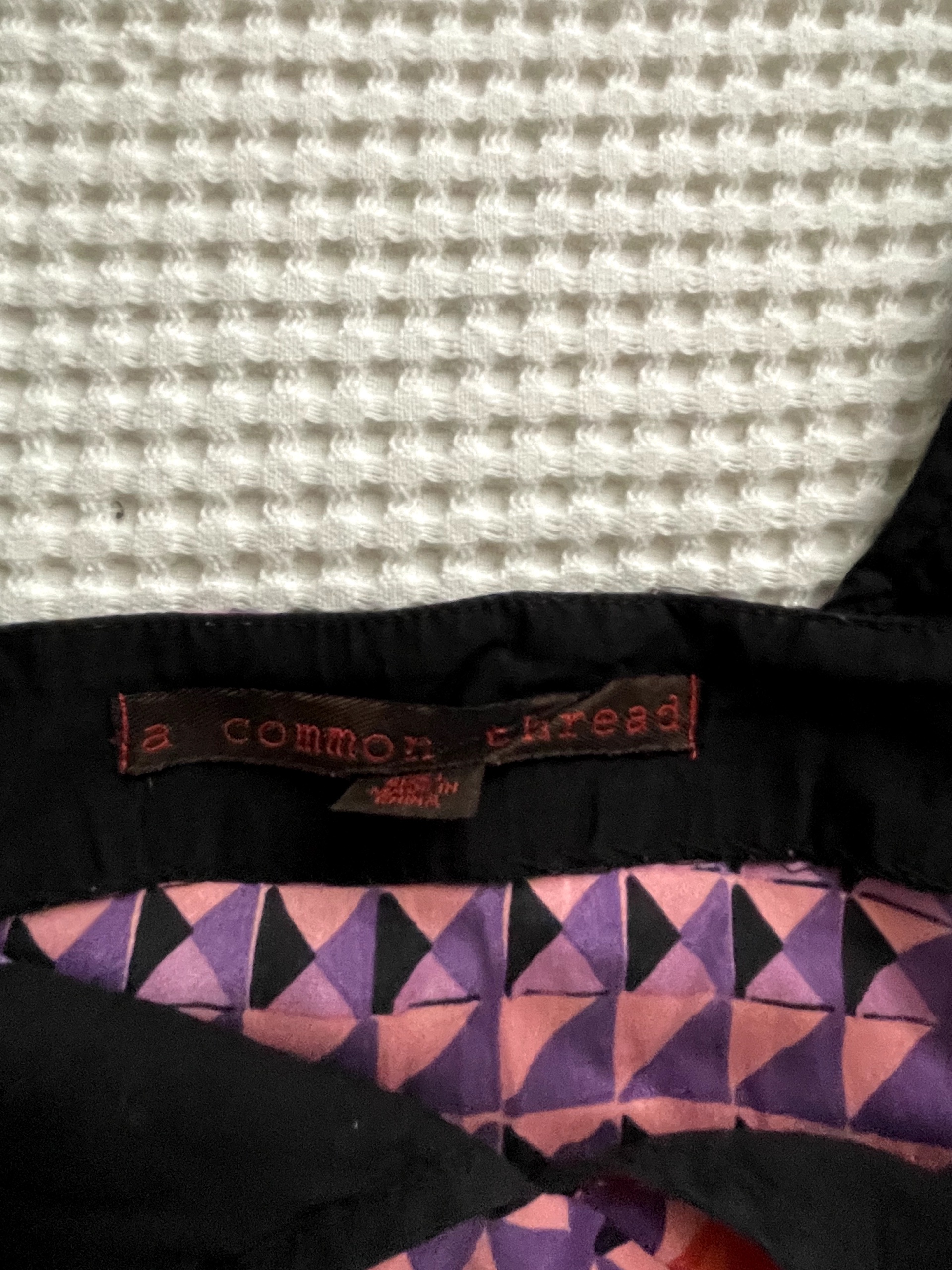 a common thread Purple & Black Printed Sleeveless Top M/L image 2