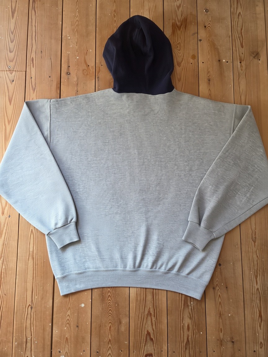 Vintage 90s Disney Designs Mickey Mouse Grey Navy Hoodie USA Made XL image 2