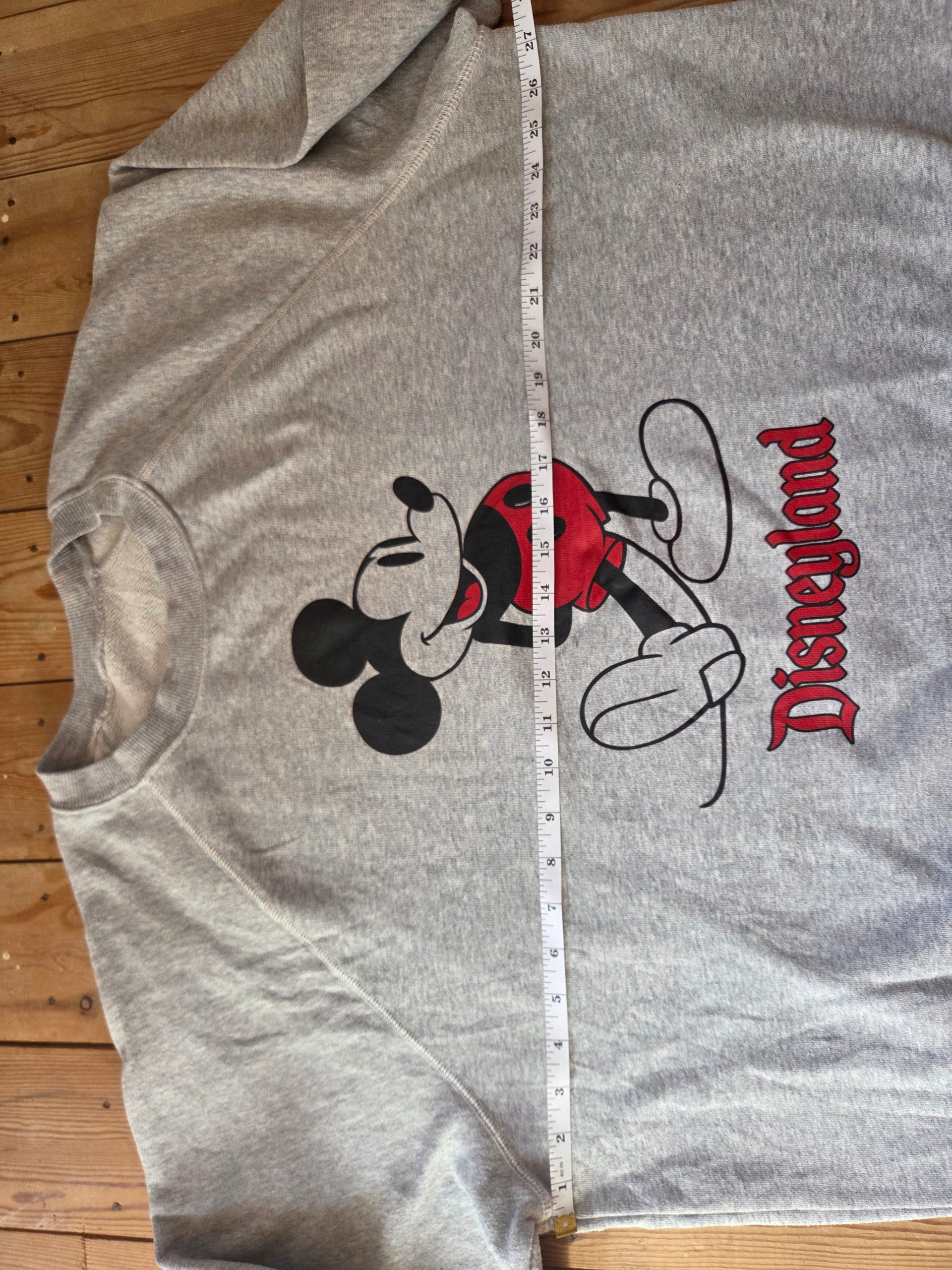 Mickey Mouse Disneyland Grey Raglan Sweatshirt Unbranded 2XL image 4