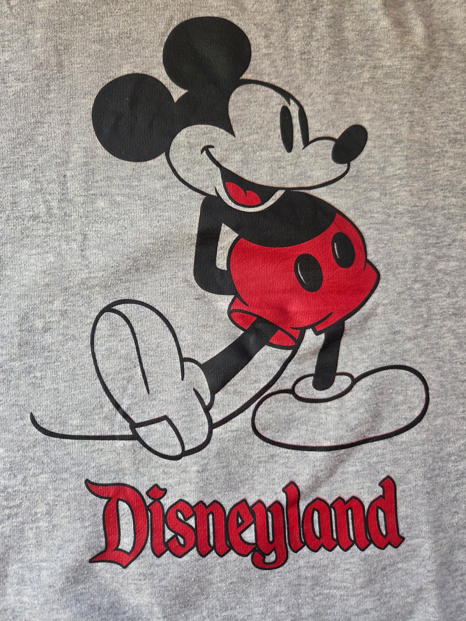 Mickey Mouse Disneyland Grey Raglan Sweatshirt Unbranded 2XL image 5