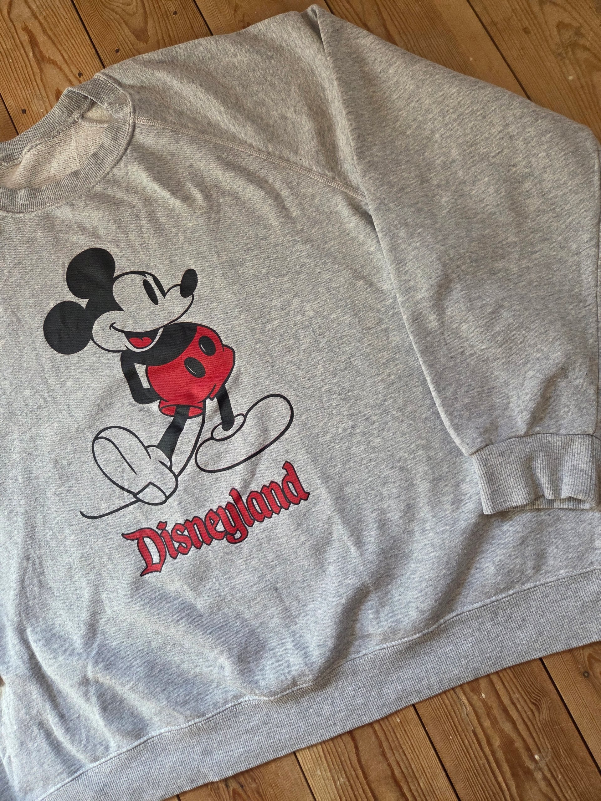 Mickey Mouse Disneyland Grey Raglan Sweatshirt Unbranded 2XL image 7