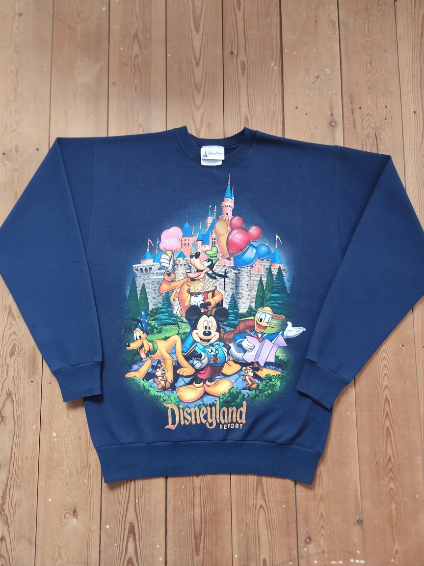 Disney Parks Disneyland Resort Mickey & Friends Castle Navy Sweatshirt S