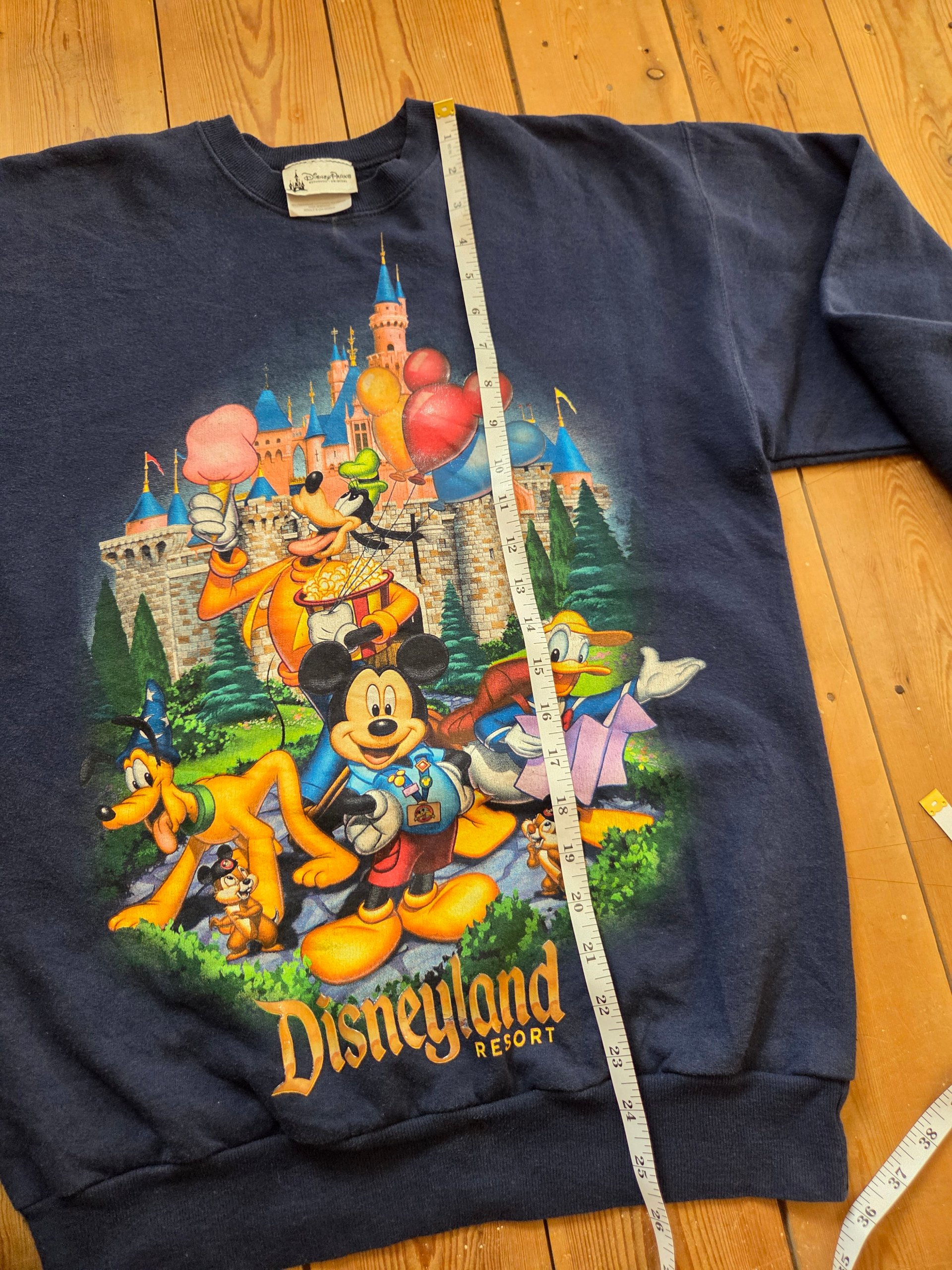 Disney Parks Disneyland Resort Mickey & Friends Castle Navy Sweatshirt S image 3