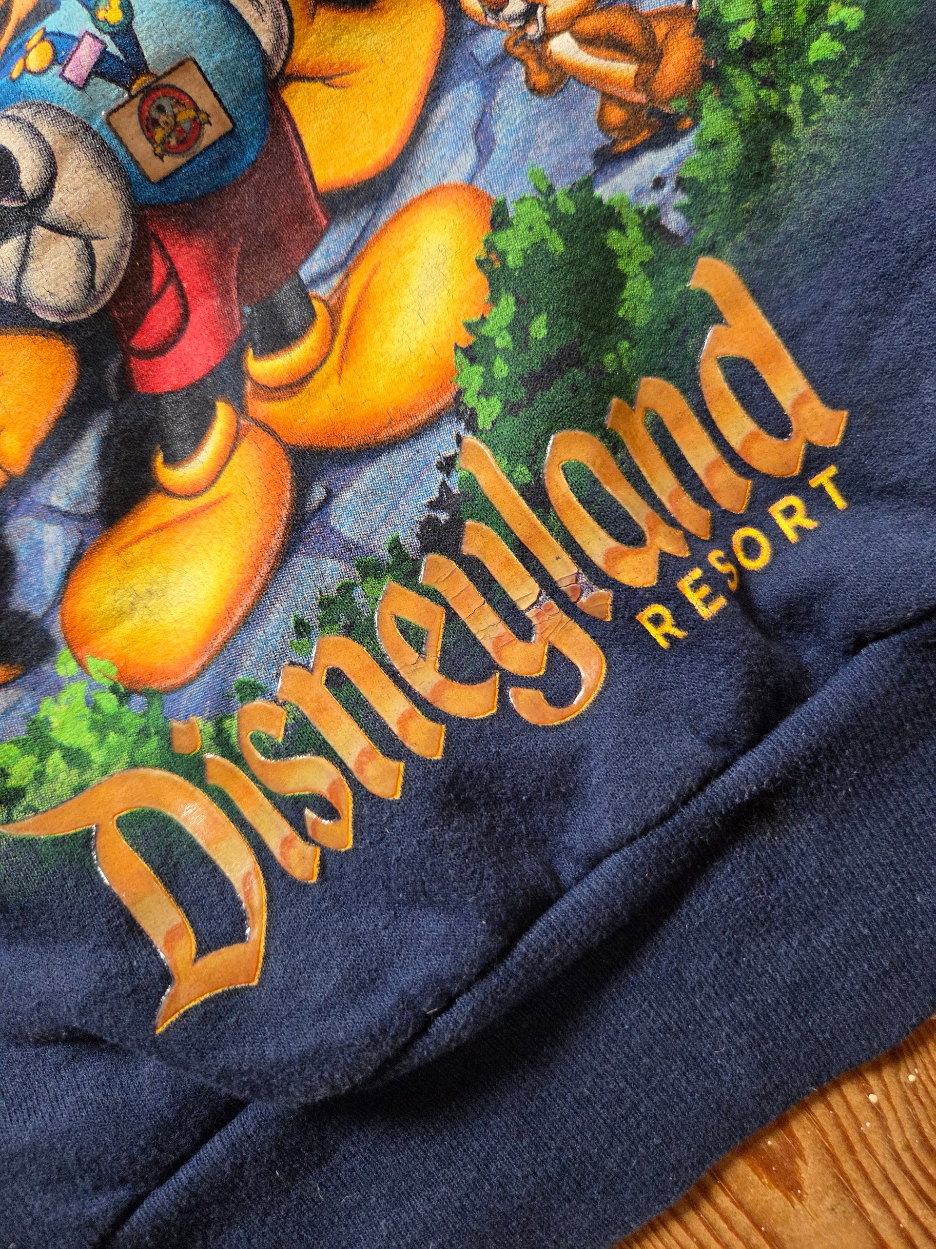Disney Parks Disneyland Resort Mickey & Friends Castle Navy Sweatshirt S image 6