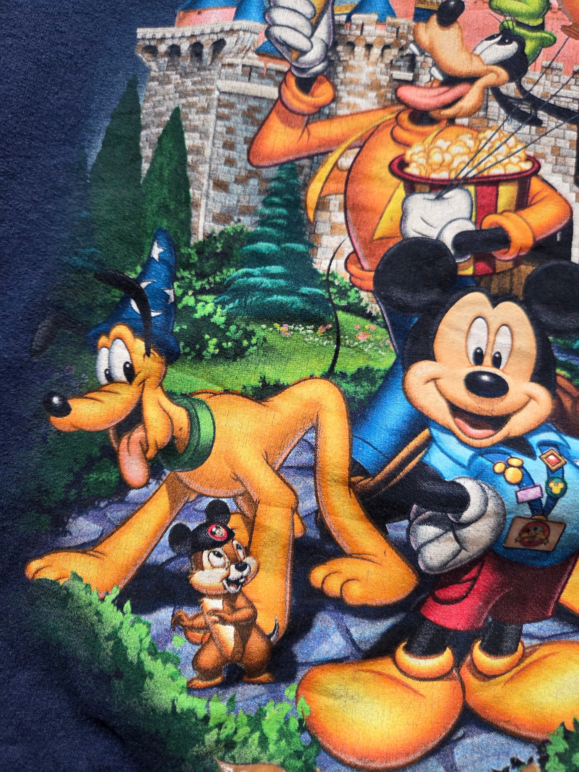 Disney Parks Disneyland Resort Mickey & Friends Castle Navy Sweatshirt S image 9