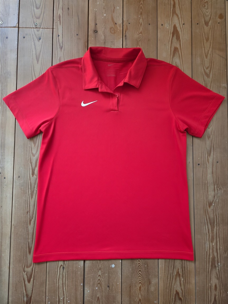 Nike Women’s Dri-FIT Red Performance Polo Shirt Medium Sports Golf Tennis