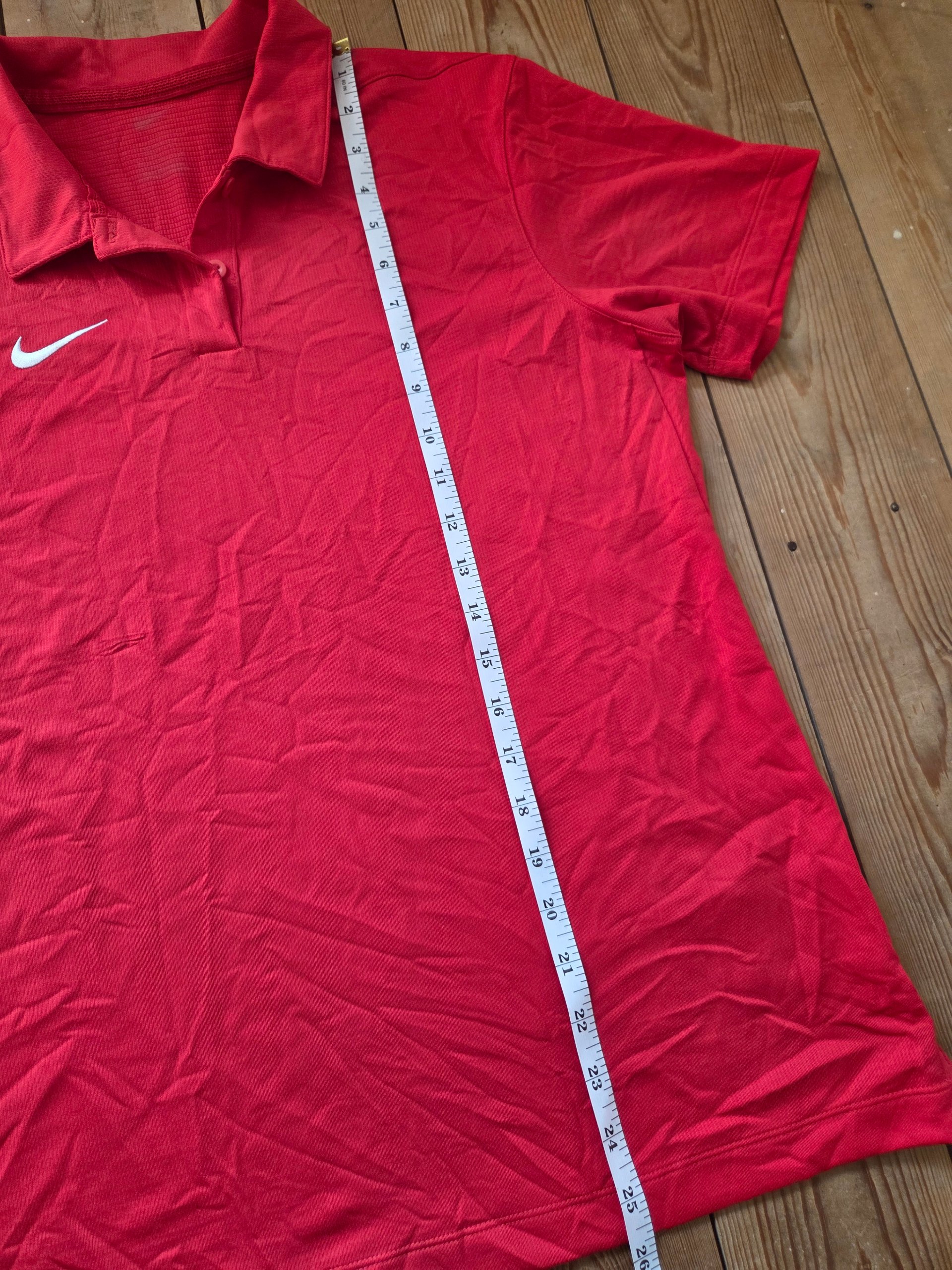 Nike Women’s Dri-FIT Red Performance Polo Shirt Medium Sports Golf Tennis image 3