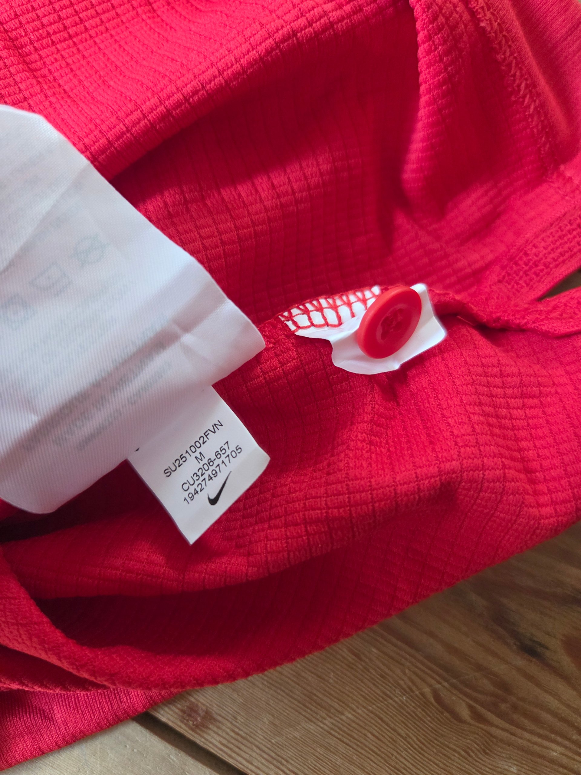 Nike Women’s Dri-FIT Red Performance Polo Shirt Medium Sports Golf Tennis image 6