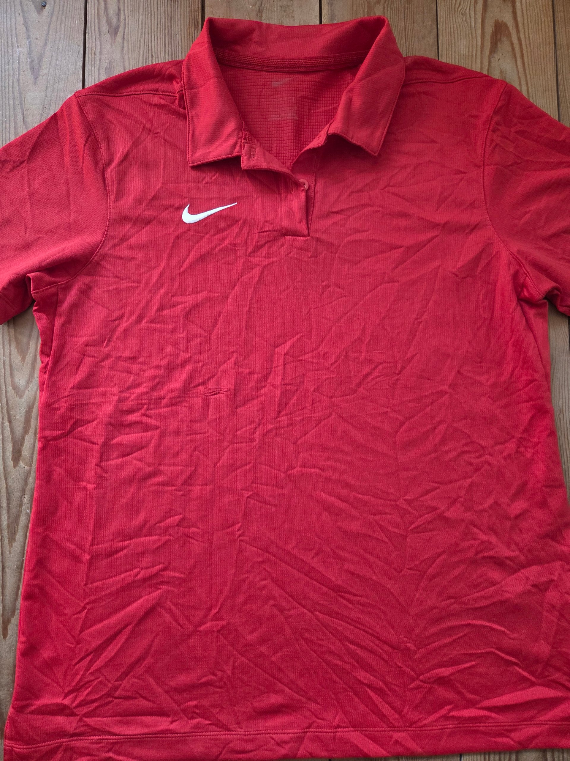 Nike Women’s Dri-FIT Red Performance Polo Shirt Medium Sports Golf Tennis image 9