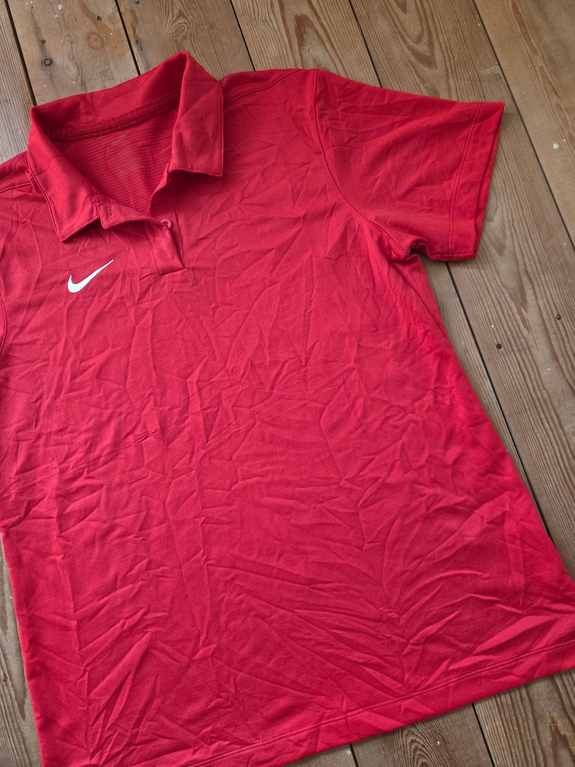 Nike Women’s Dri-FIT Red Performance Polo Shirt Medium Sports Golf Tennis image 10