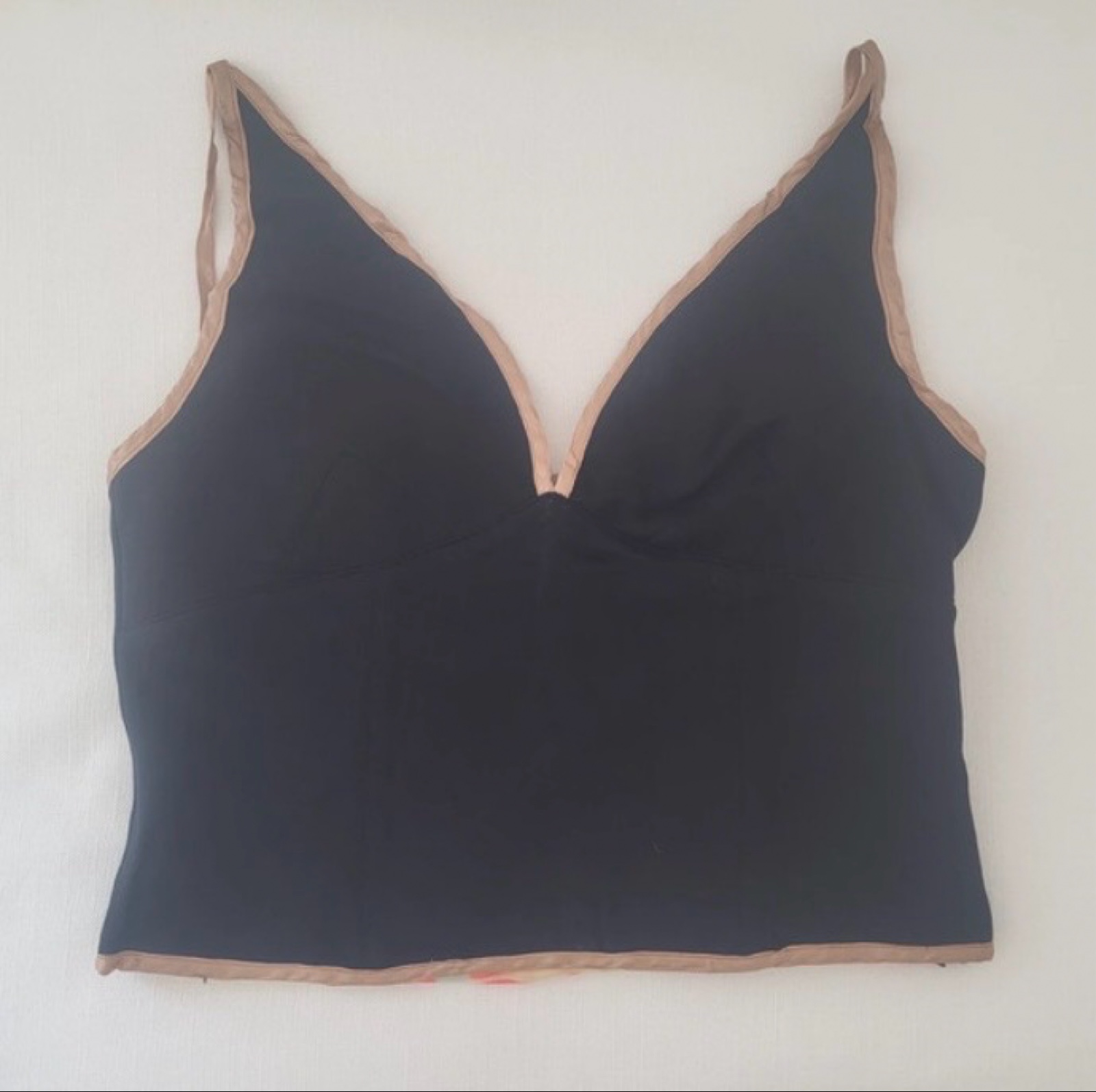 Fendi Black & Beige Floral Print Women's Crop Top 40 IT