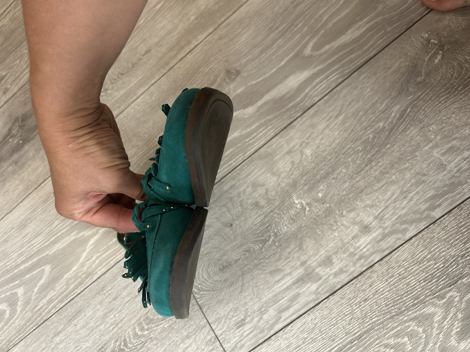 Island Green Suede Tassel Loafers UK 6 image 4